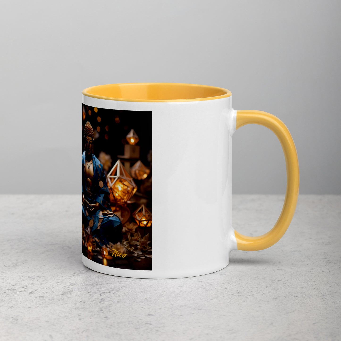 Ascending Buddha Series Print #3 - Mug with Color Inside