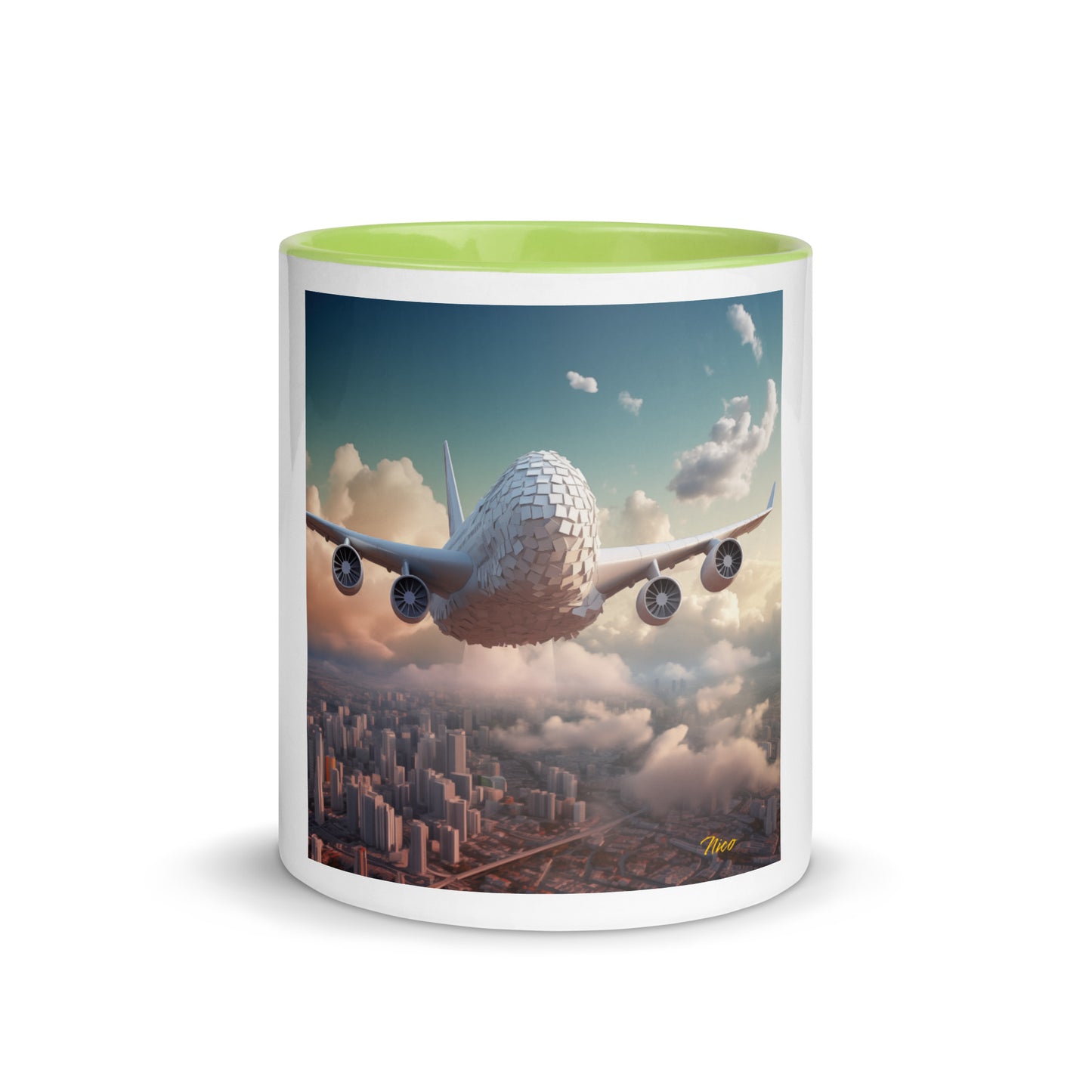 Frequent Flyer Miles Series Print #1 Mug with Color Inside