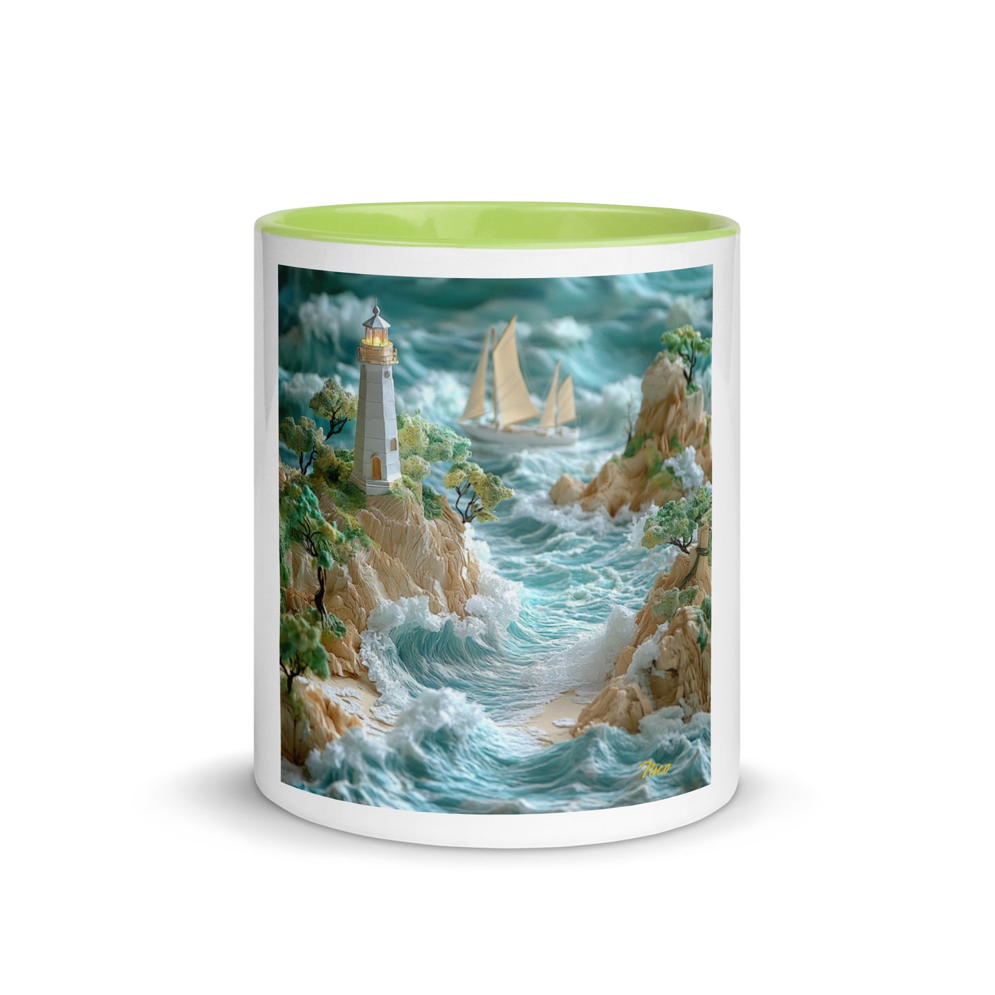 By The Seaside Series Print #9 - Mug with Color Inside