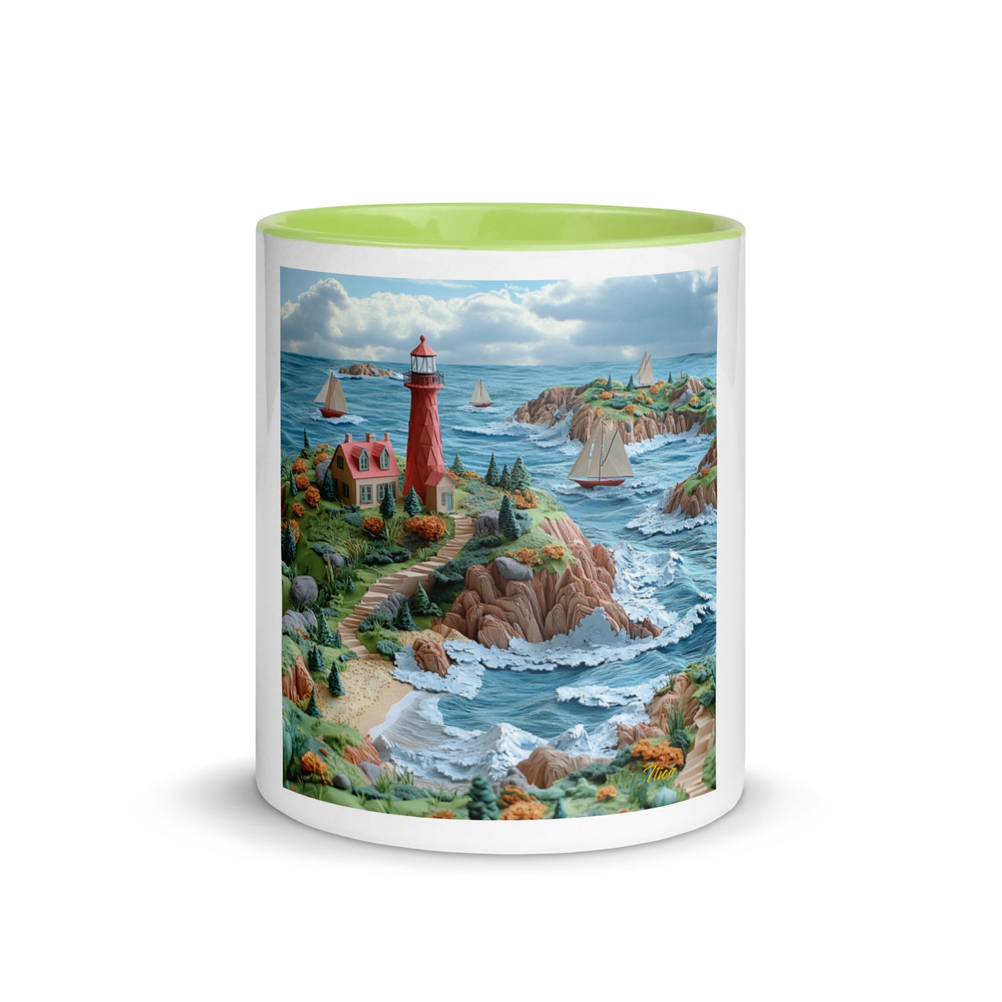 By The Seaside Series Print #6 - Mug with Color Inside