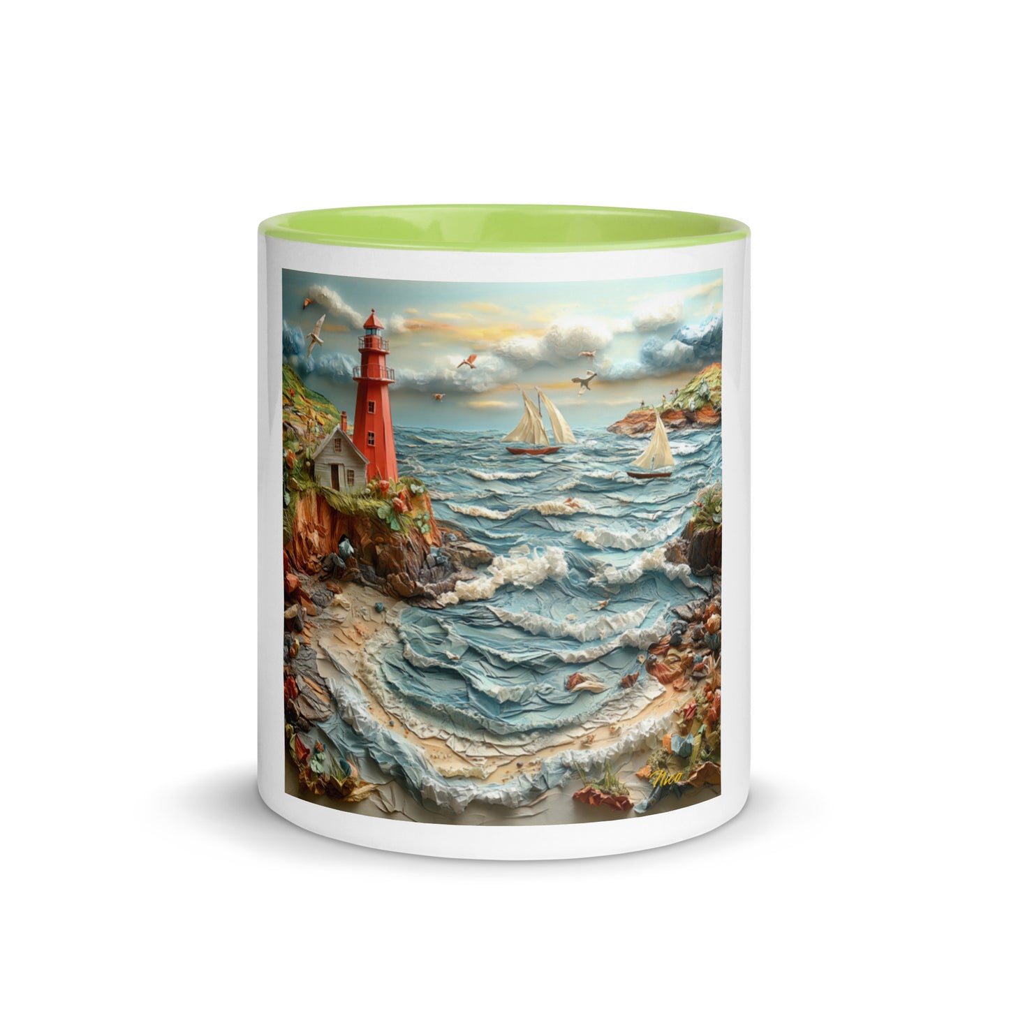 By The Seaside Series Print #2 - Mug with Color Inside