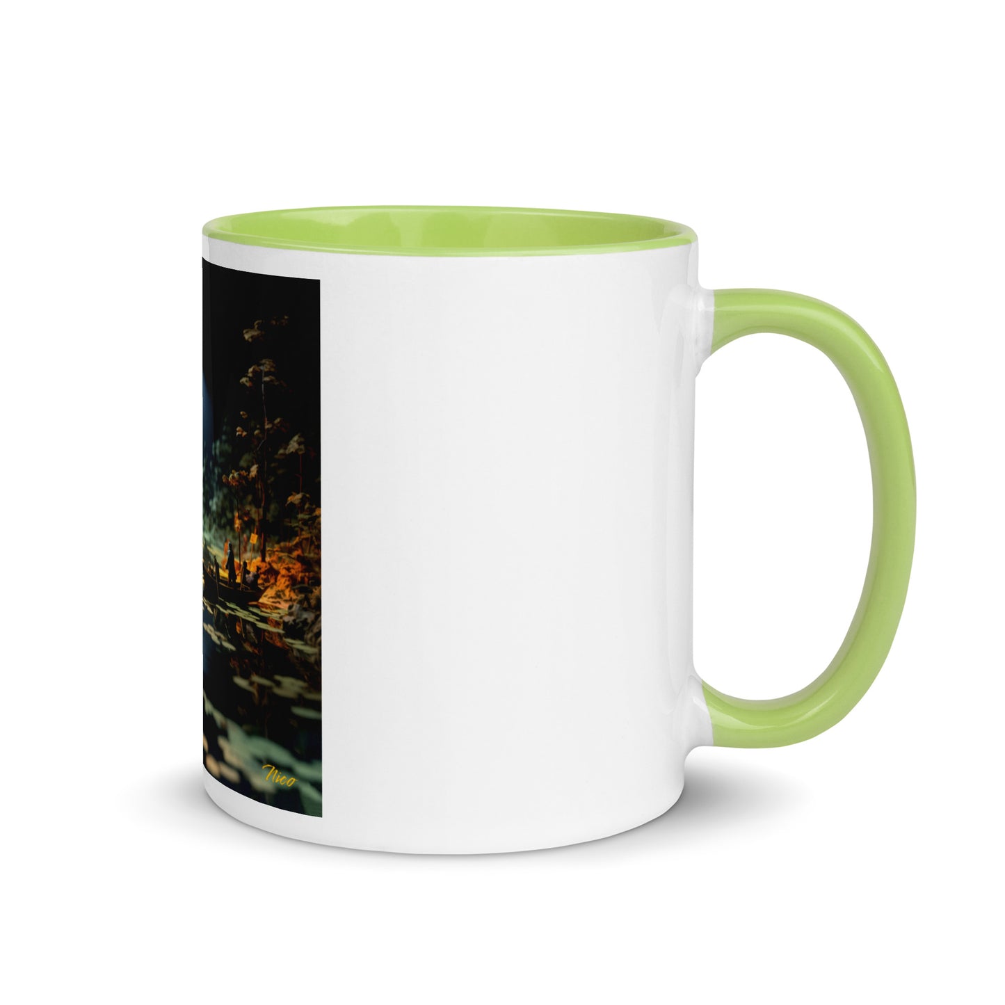 Born On A Bayou Print #3 Mug with Color Inside