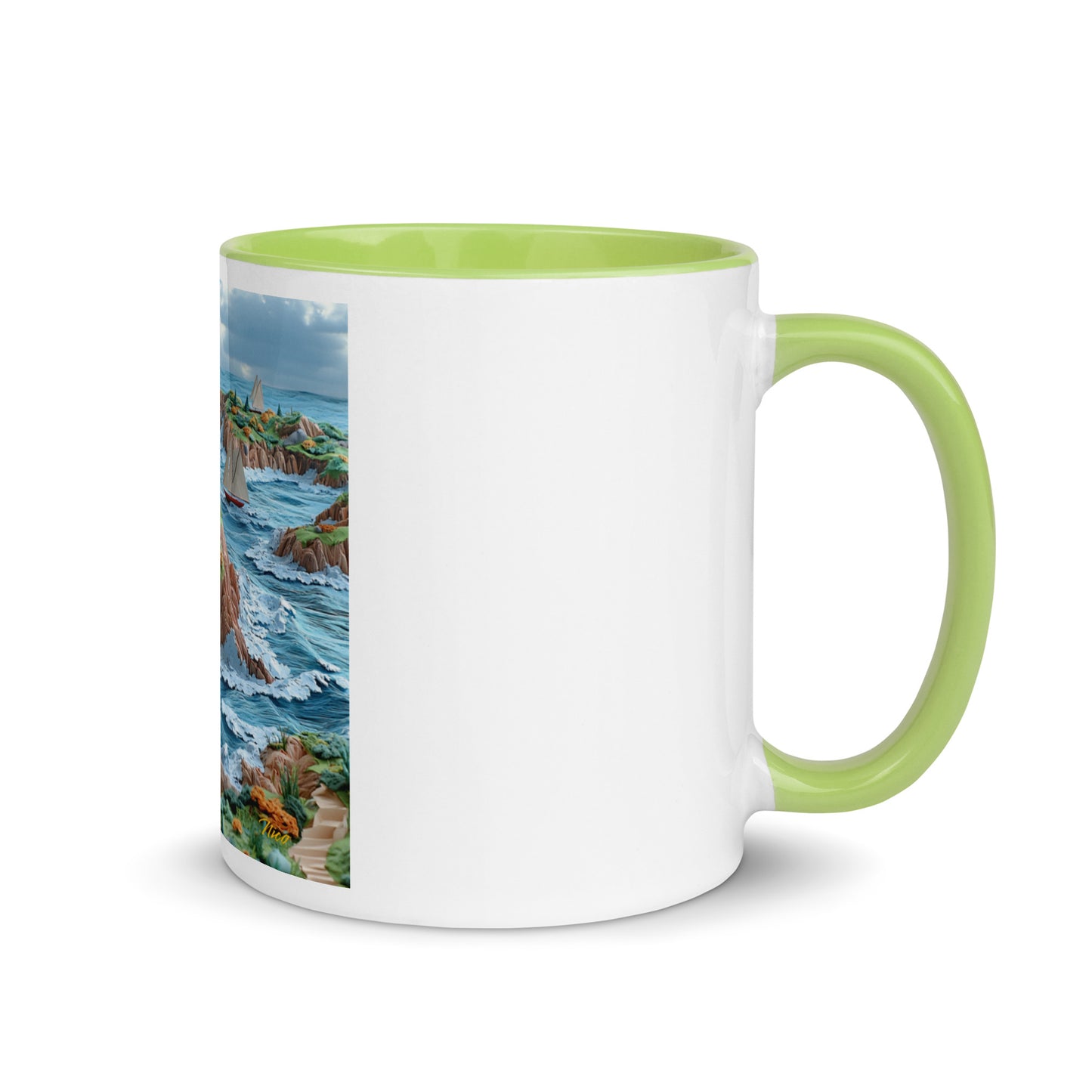 By The Seaside Series Print #6 - Mug with Color Inside