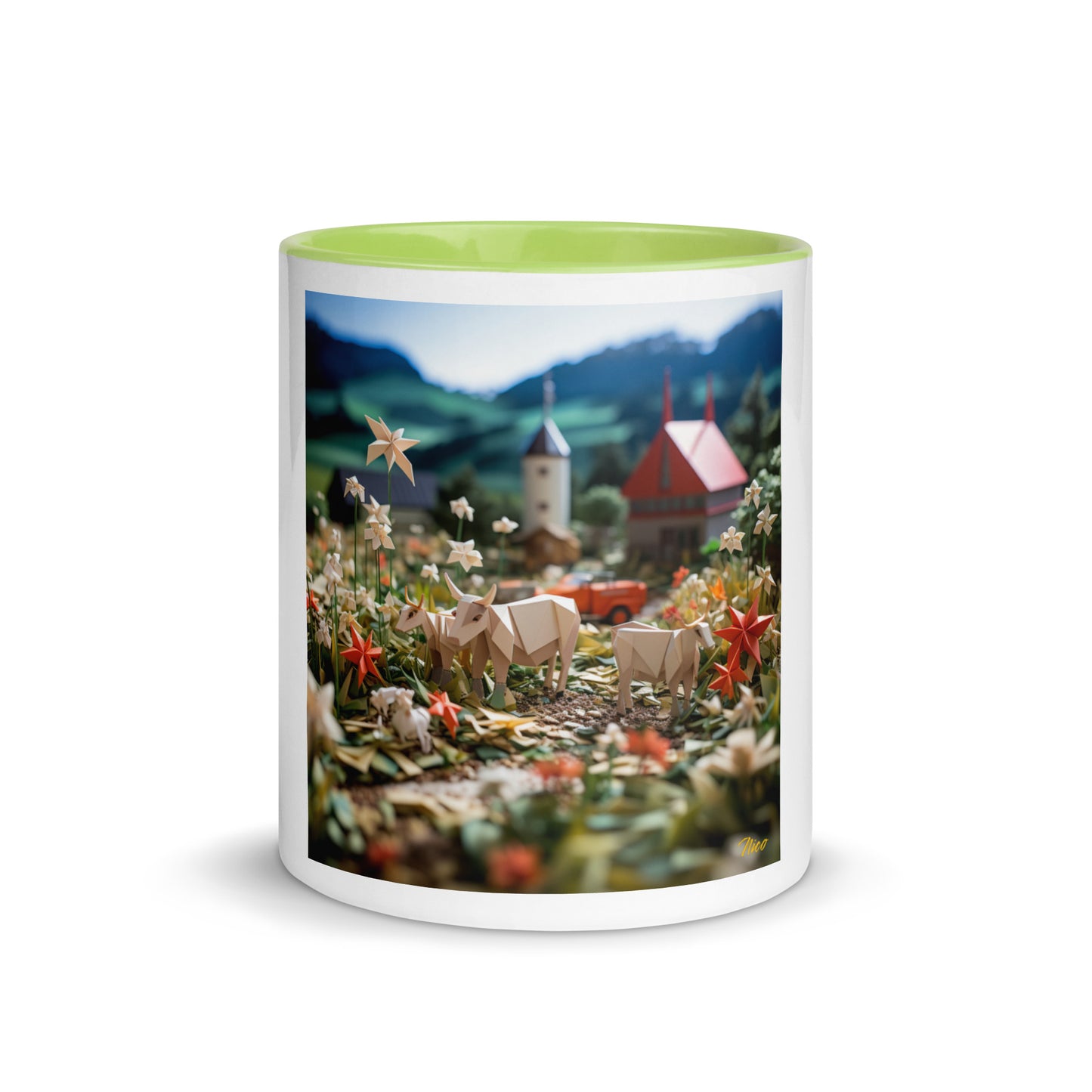 Meadow By The Farm Series Print #5 - Mug with Color Inside