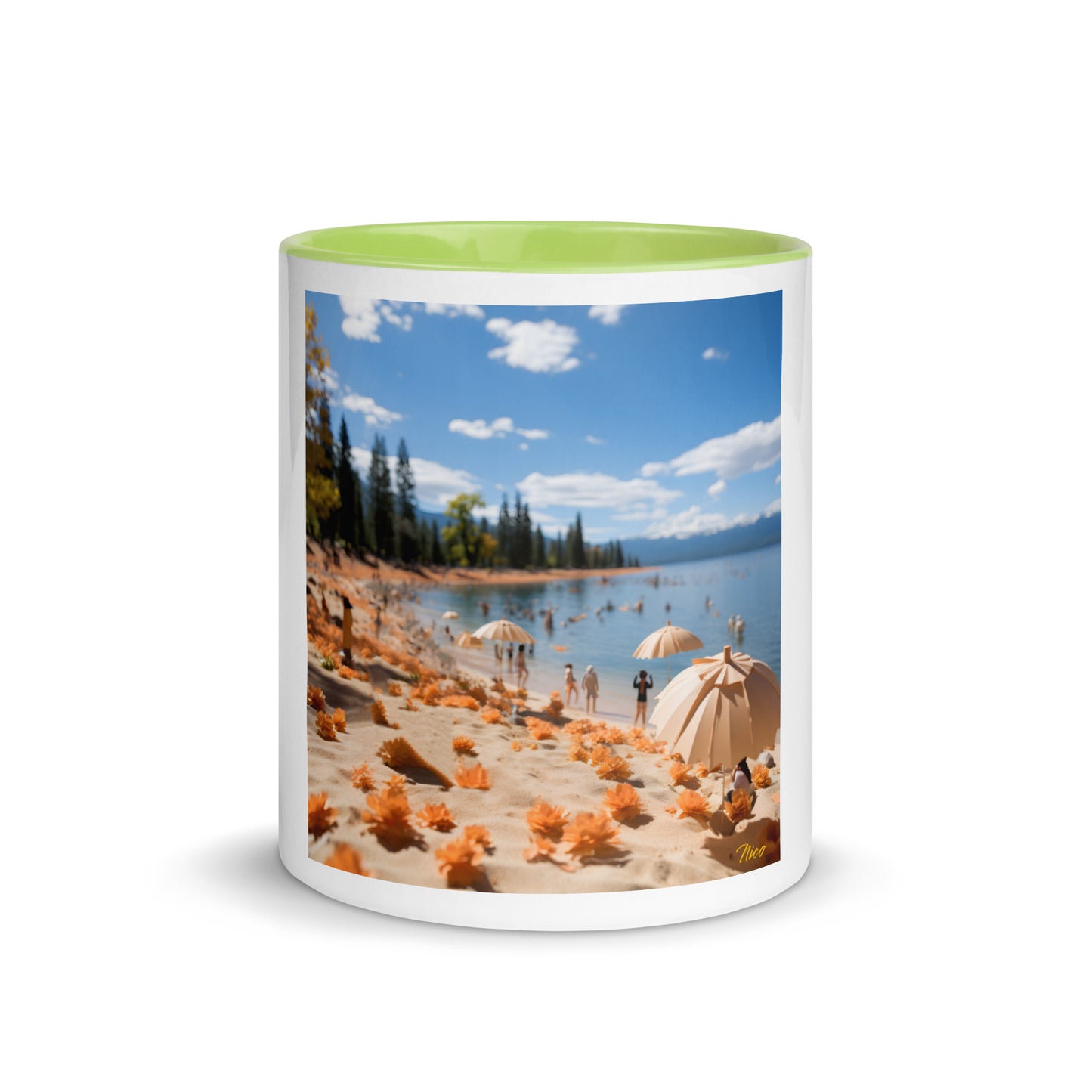 Atop The Mountain Lakeshore Series Print #8 - Mug with Color Inside