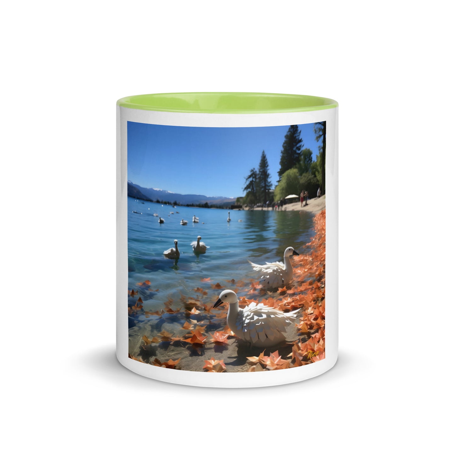 Atop The Mountain Lakeshore Series Print #2 - Mug with Color Inside