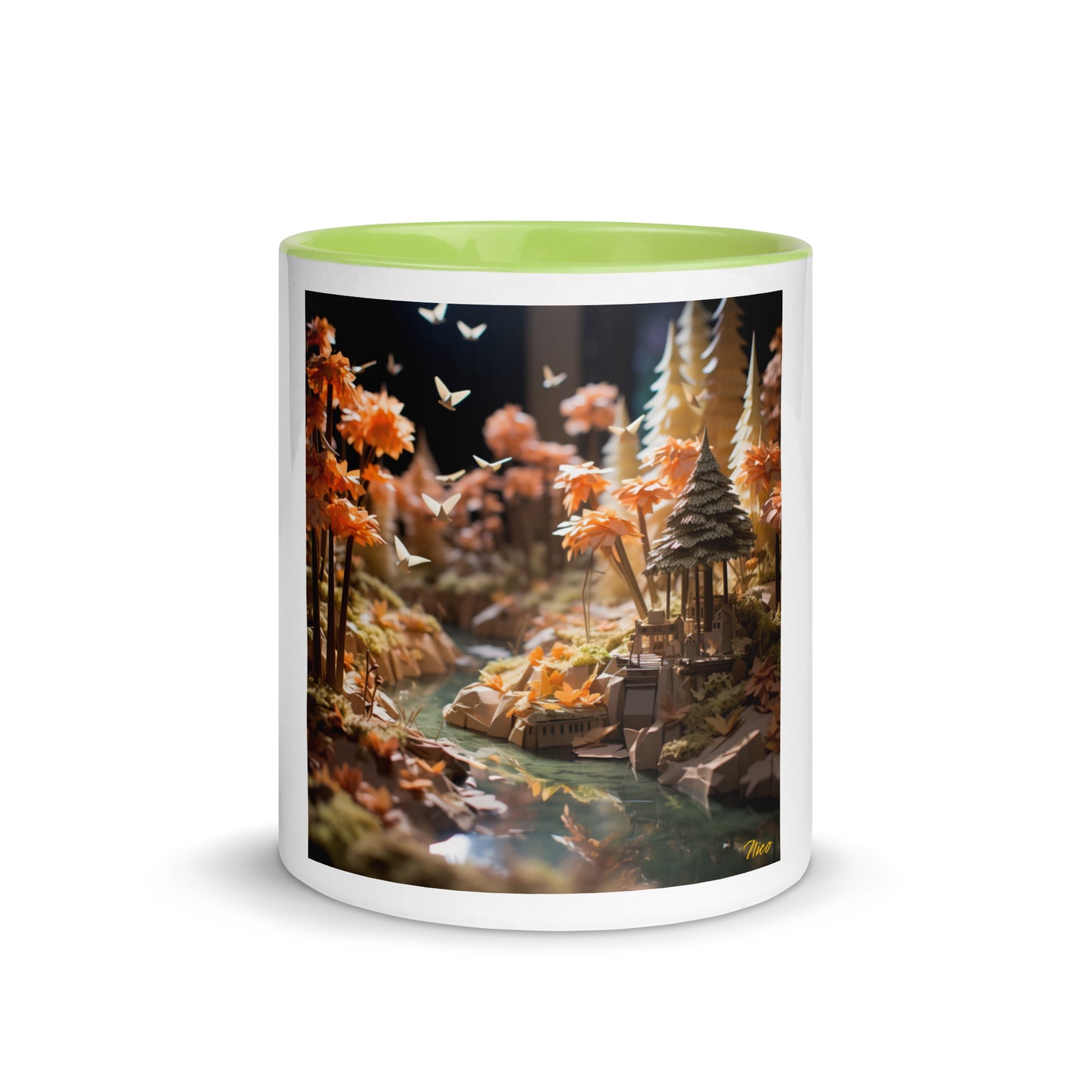 Relaxing By The Brook Series Print #3 - Mug with Color Inside