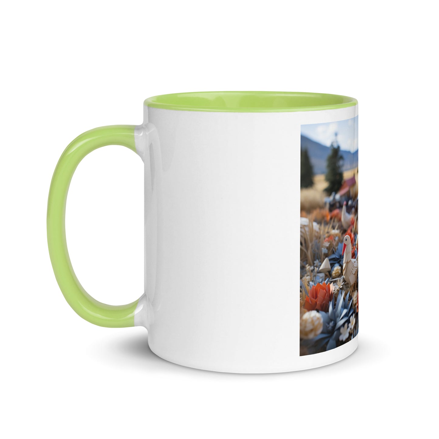 Meadow By The Farm Series Print #6 - Mug with Color Inside