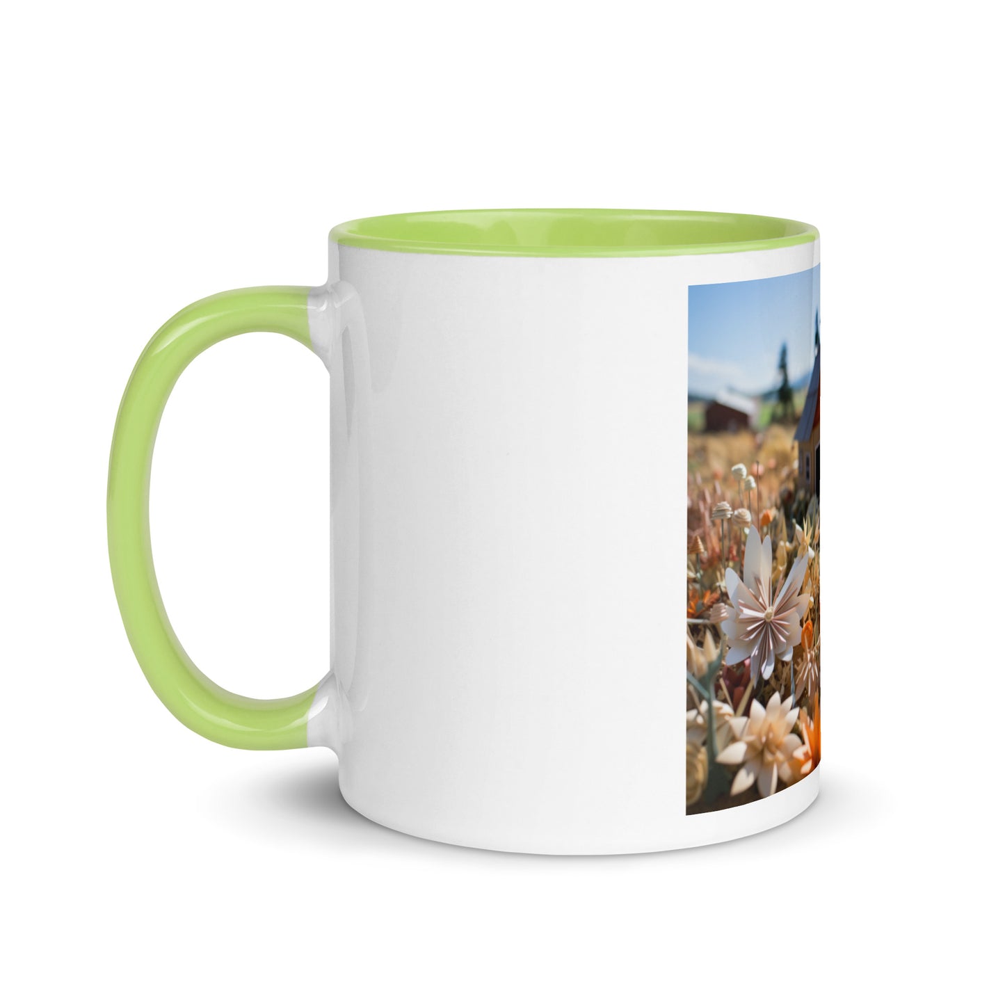 Meadow By The Farm Series Print #4 - Mug with Color Inside