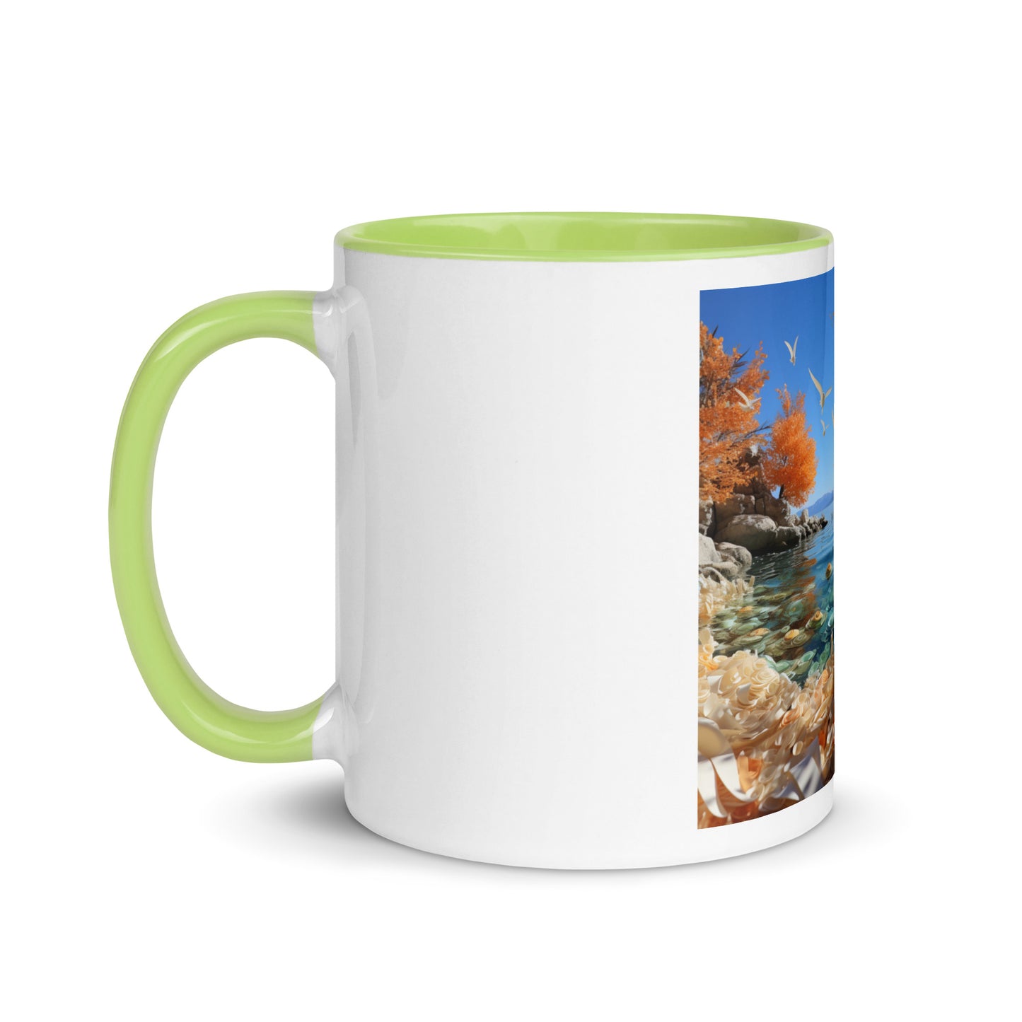 Atop The Mountain Lakeshore Series Print #9 - Mug with Color Inside