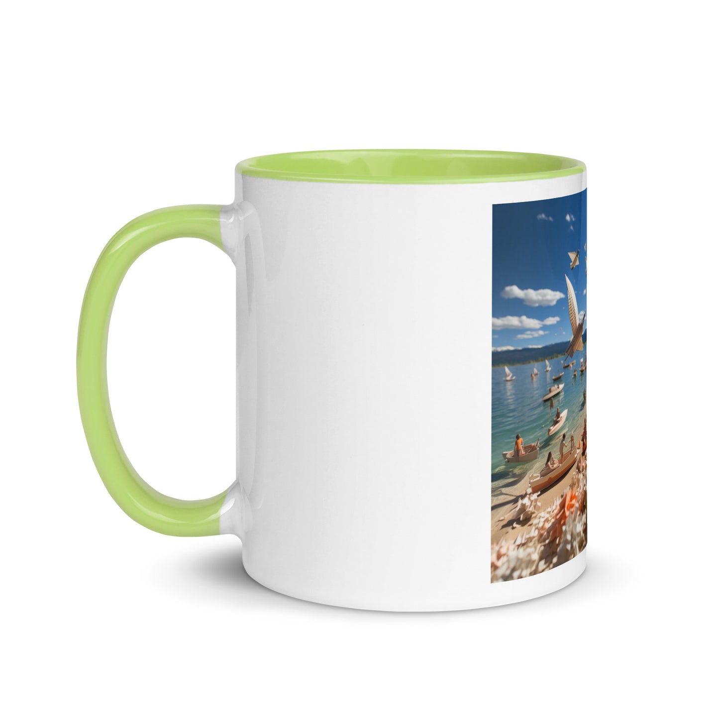 Atop The Mountain Lakeshore Series Print #6 - Mug with Color Inside