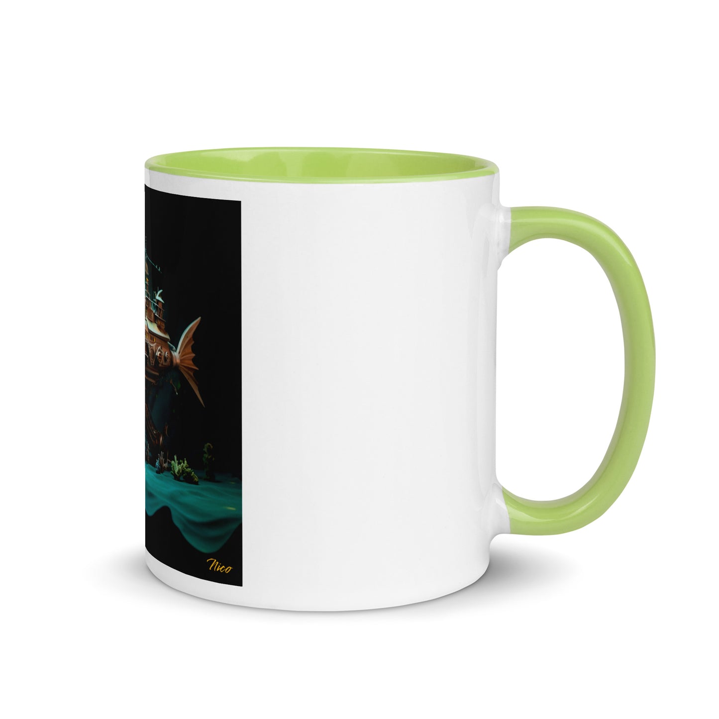 20,000 Leagues Under The Sea Series Print #2 - Mug with Color Inside