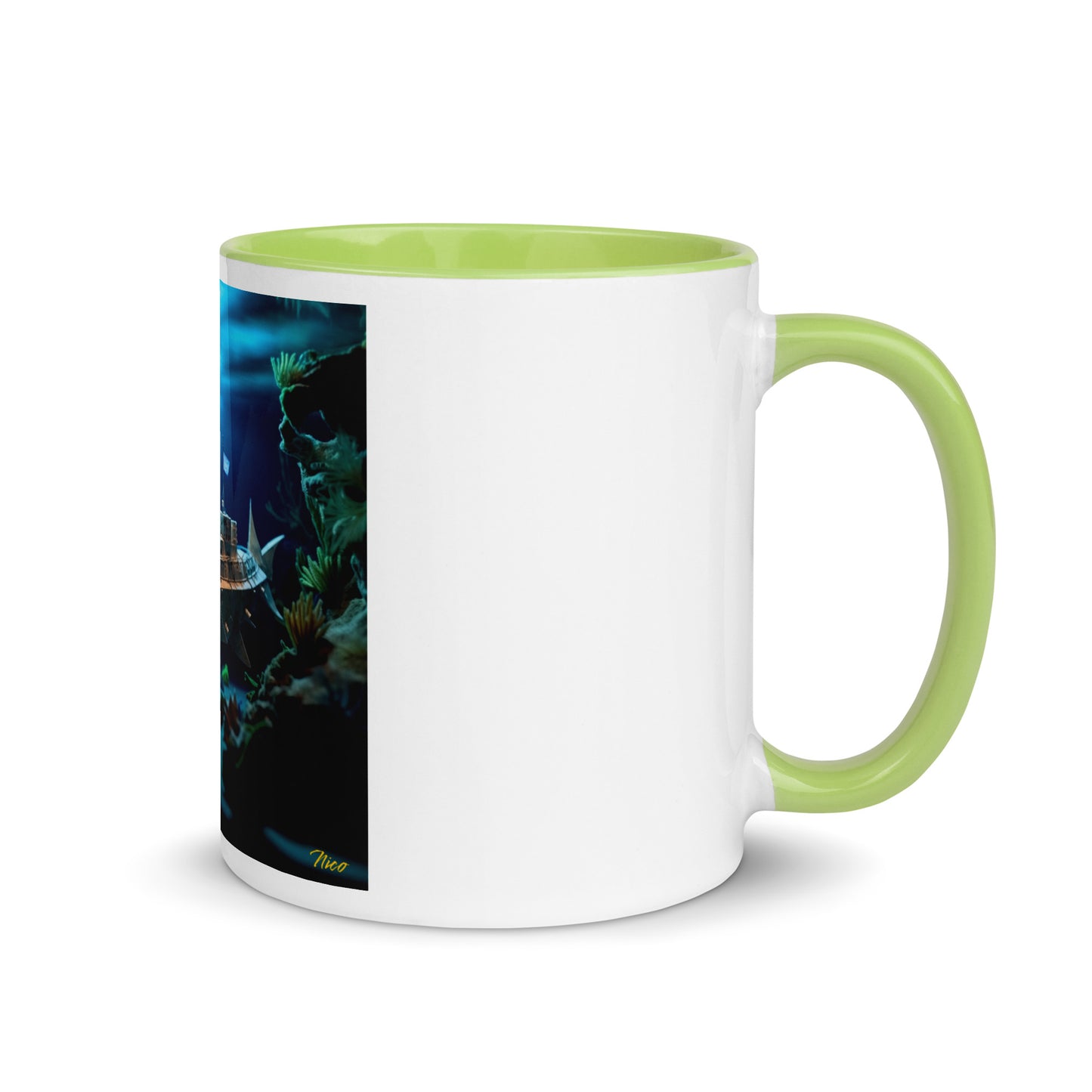 20,000 Leagues Under The Sea Series Print #3 - Mug with Color Inside