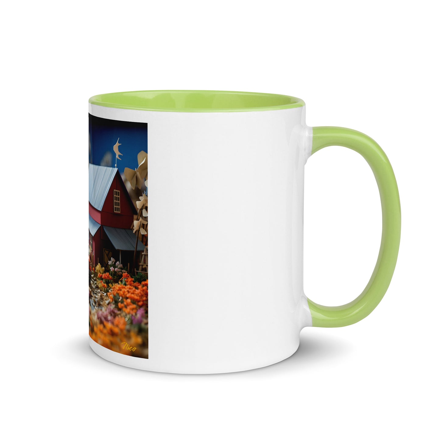 Meadow By The Farm Series Print #3 - Mug with Color Inside