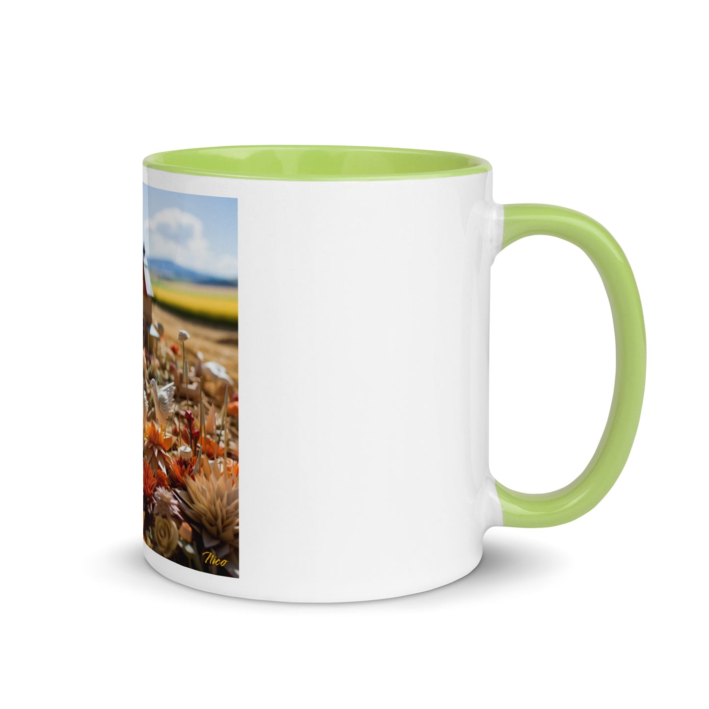 Meadow By The Farm Series Print #4 - Mug with Color Inside