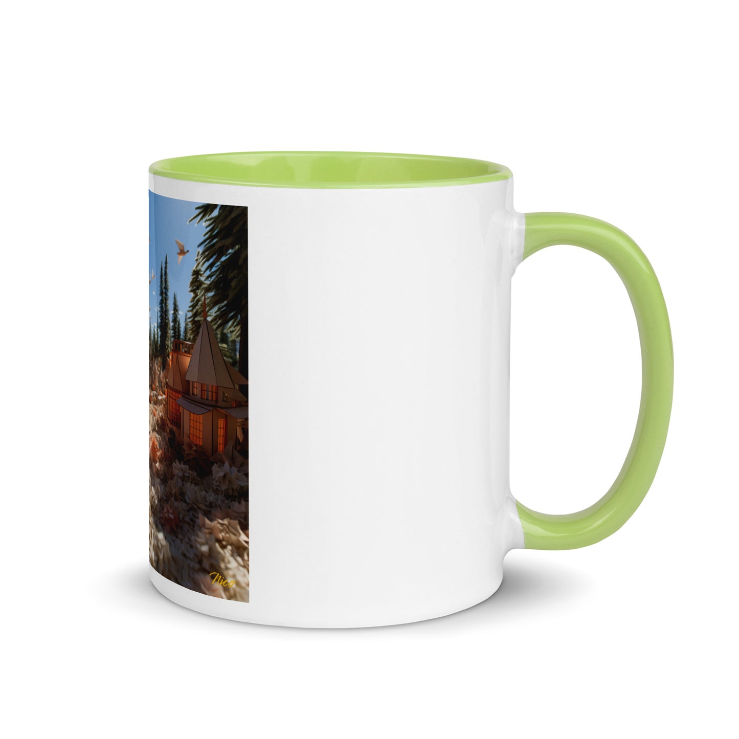 Atop The Mountain Lakeshore Series Print #6 - Mug with Color Inside