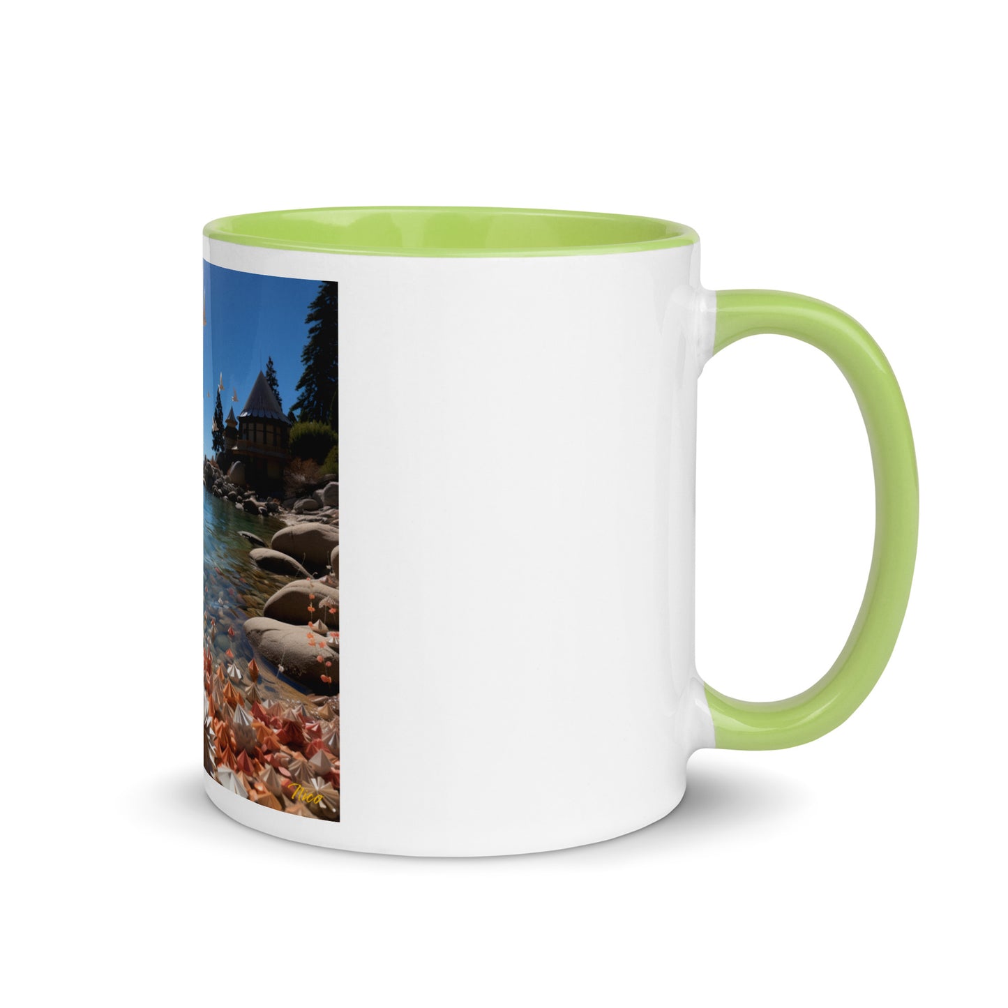 Atop The Mountain Lakeshore Series Print #3 - Mug with Color Inside