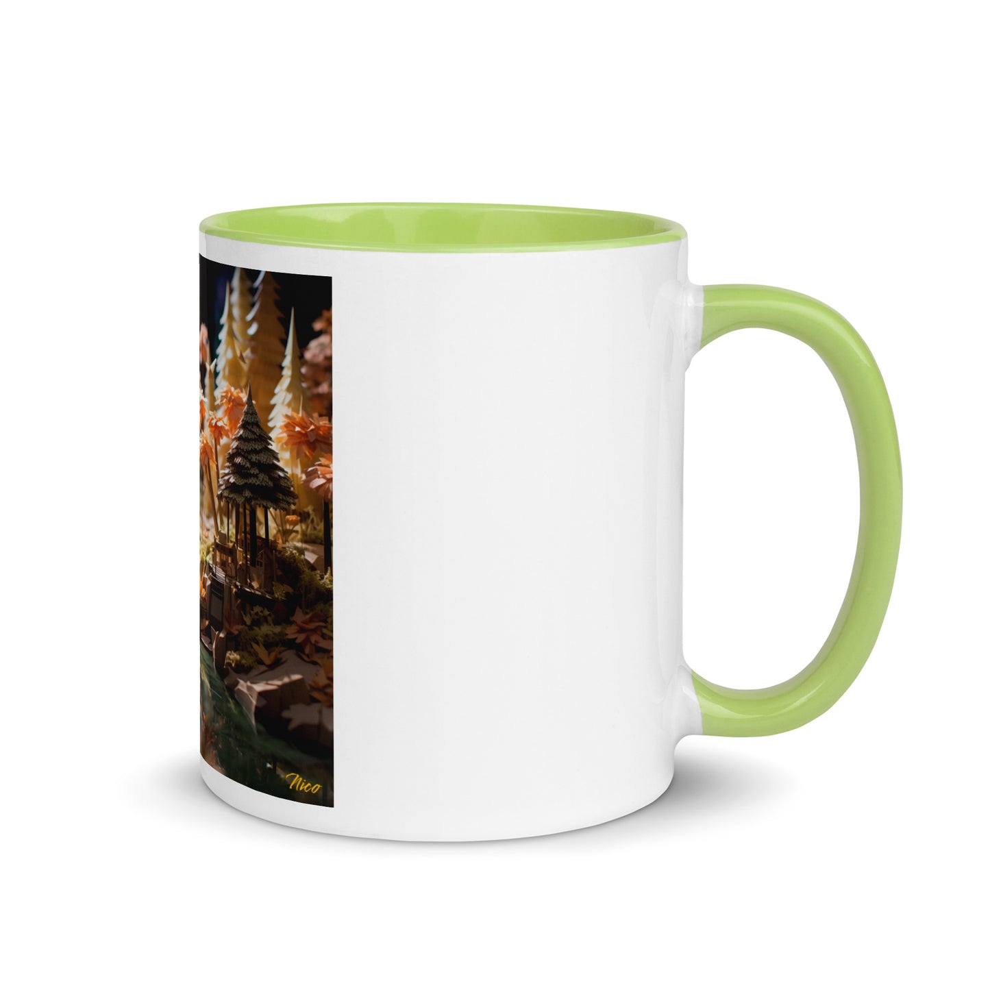 Relaxing By The Brook Series Print #3 - Mug with Color Inside