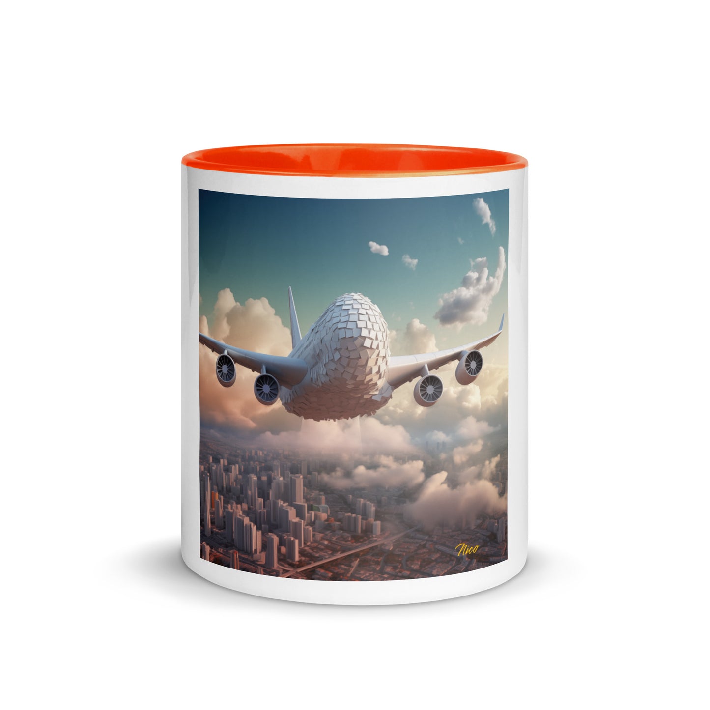 Frequent Flyer Miles Series Print #1 Mug with Color Inside