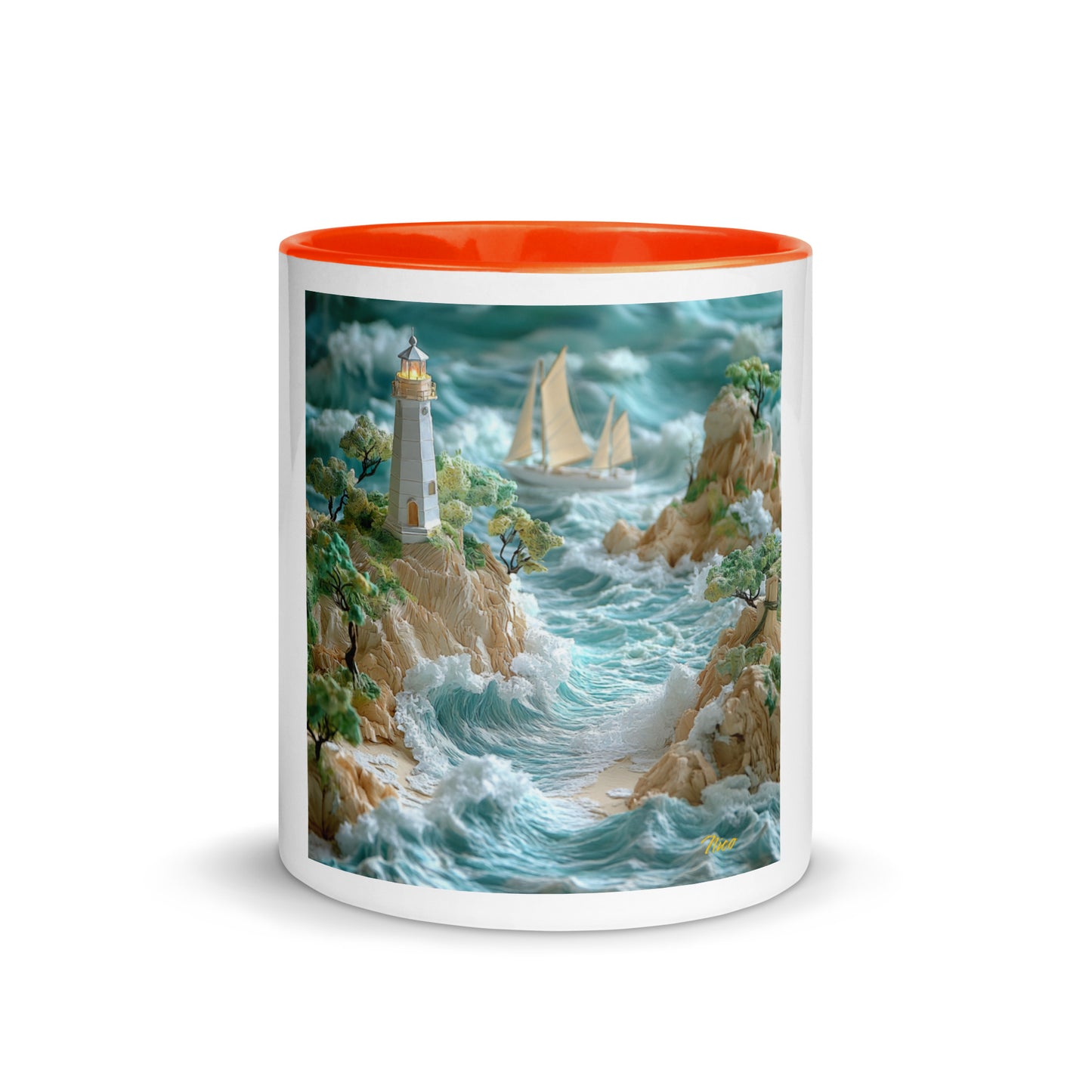 By The Seaside Series Print #9 - Mug with Color Inside