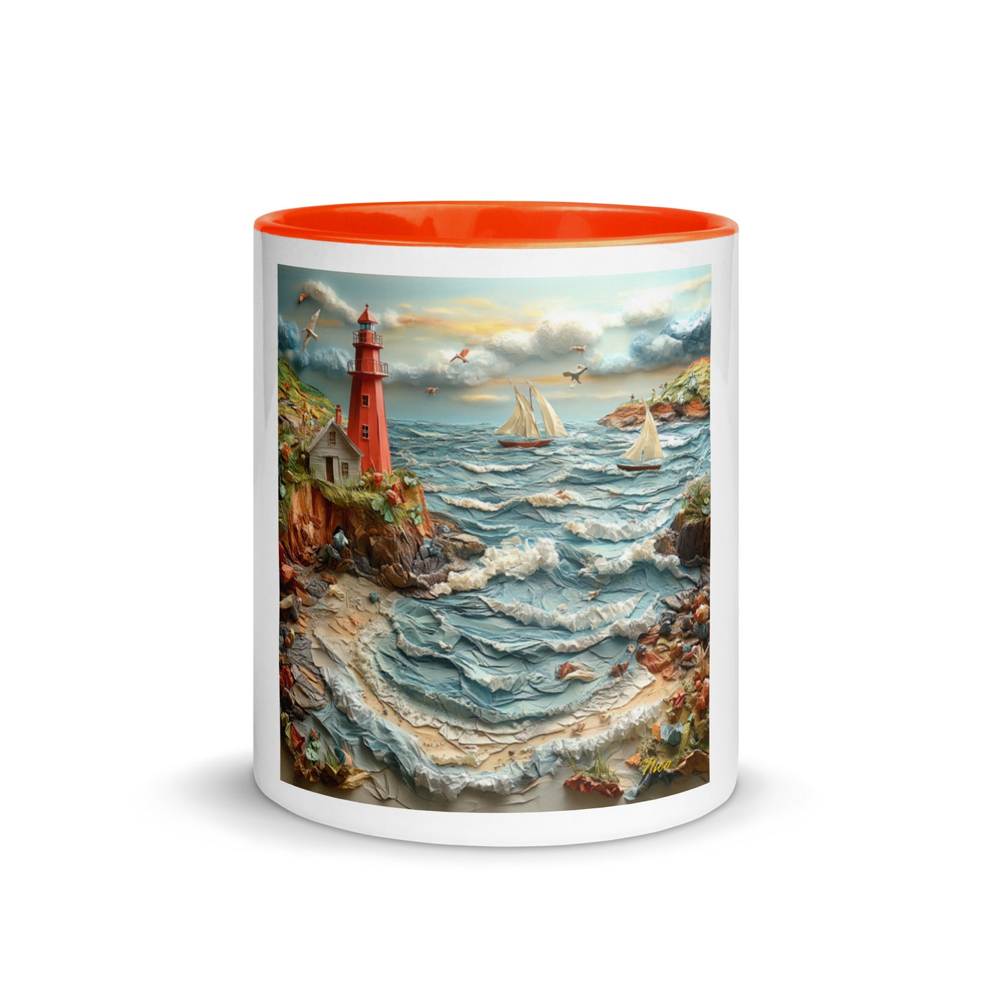 By The Seaside Series Print #2 - Mug with Color Inside