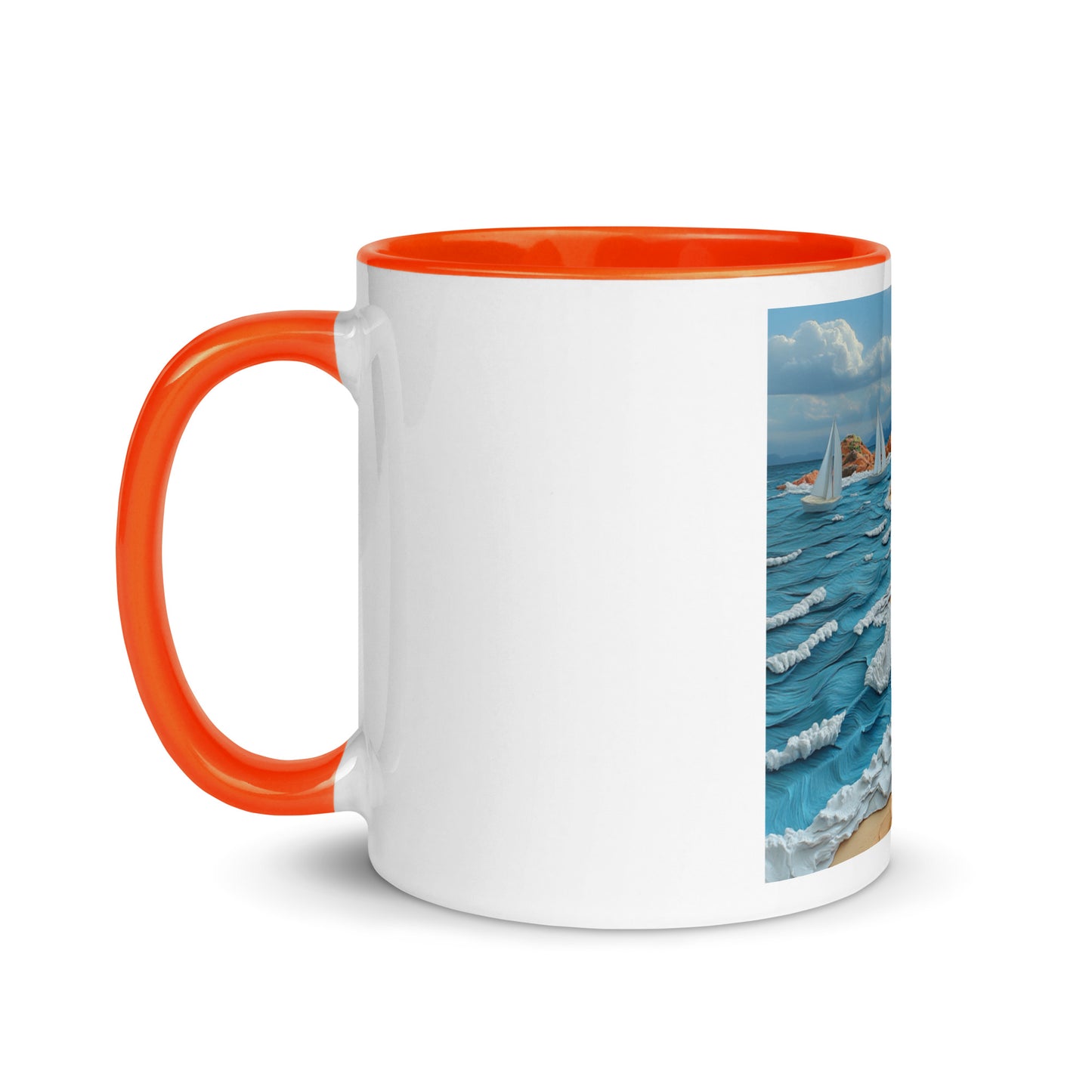 By The Seaside Series Print #4 - Mug with Color Inside