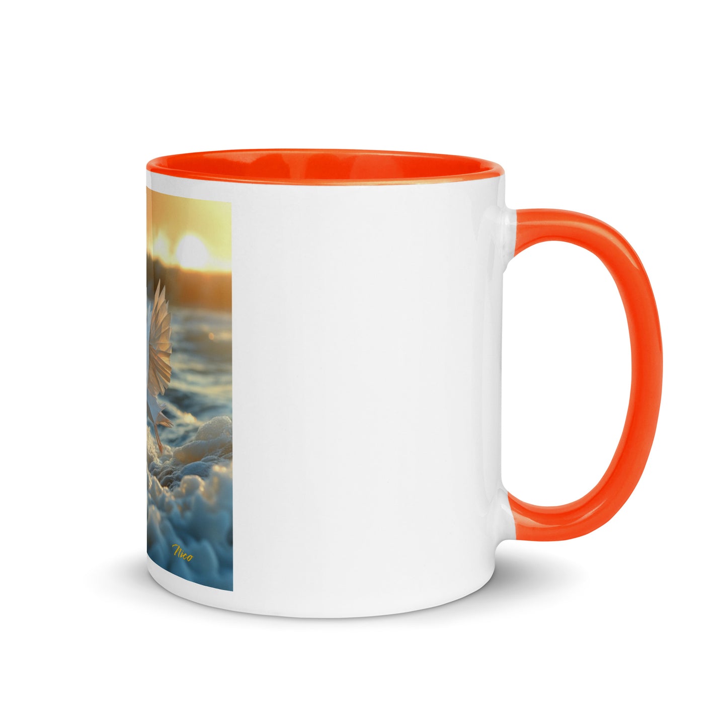 By The Seaside Series Print #5 Mug with Color Inside