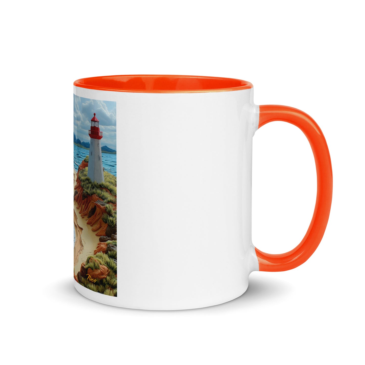 By The Seaside Series Print #4 - Mug with Color Inside