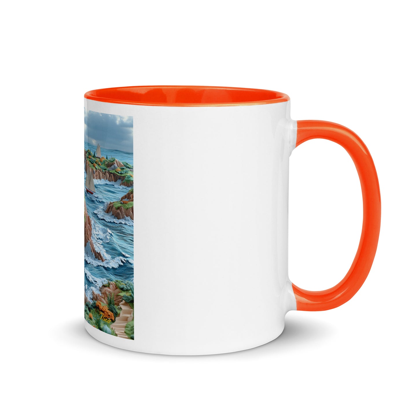 By The Seaside Series Print #6 - Mug with Color Inside