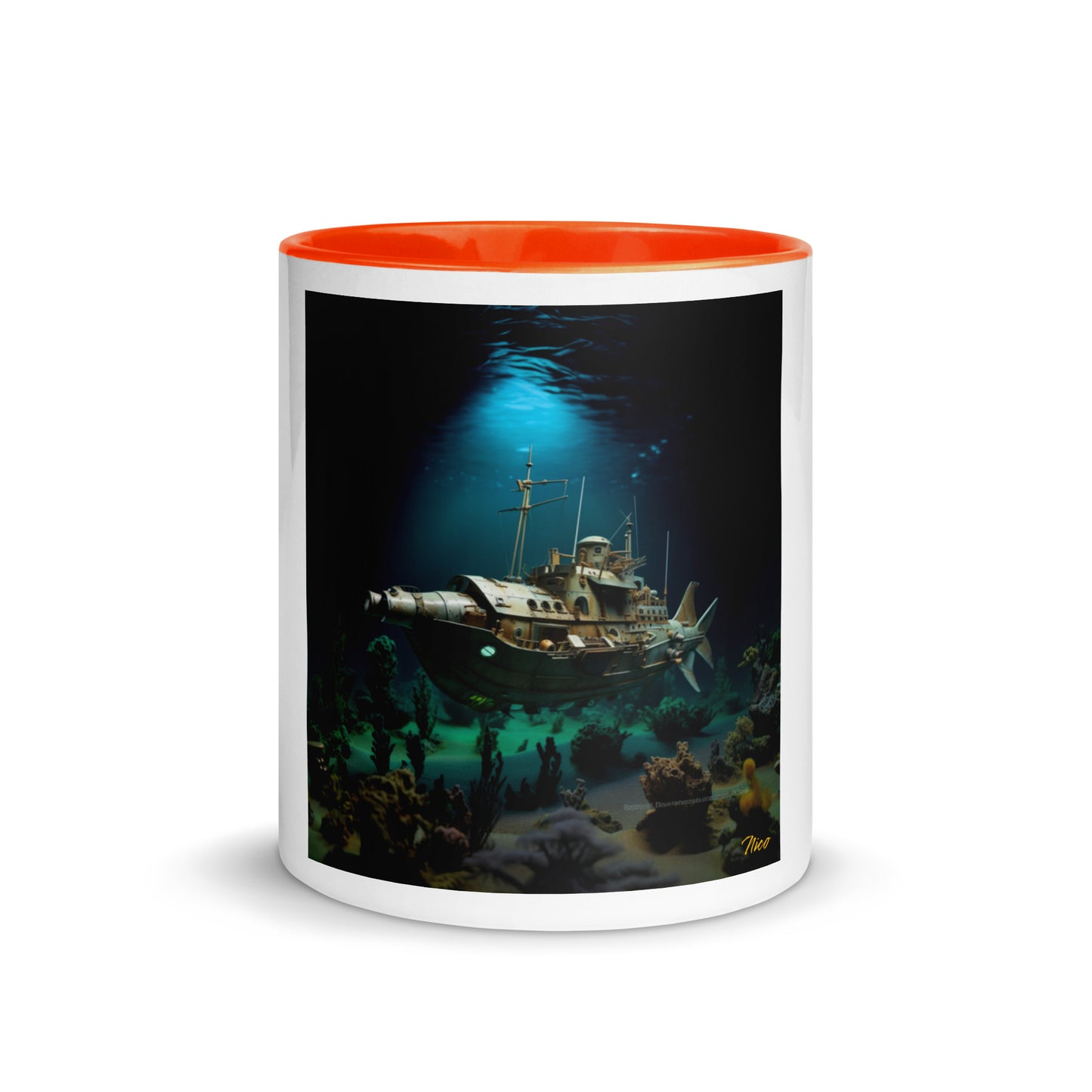 20,000 Leagues Under The Sea Series Print #7 - Mug with Color Inside