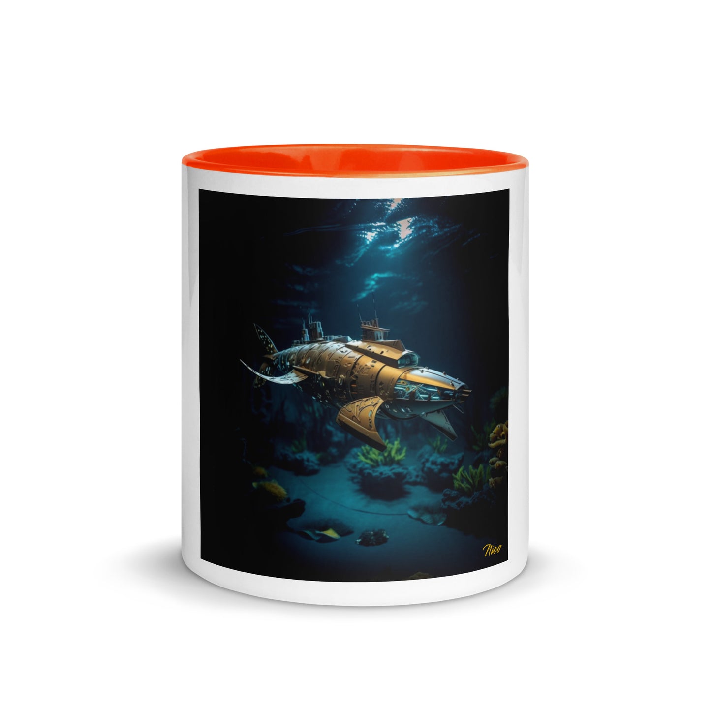 20,000 Leagues Under The Sea Series Print #5 - Mug with Color Inside