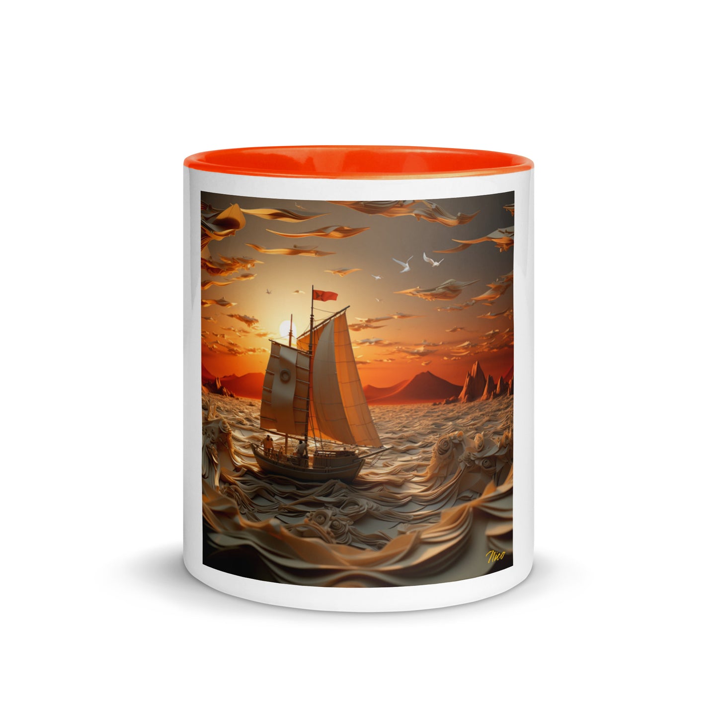 Into The Sunset Series Print #7 - Mug with Color Inside