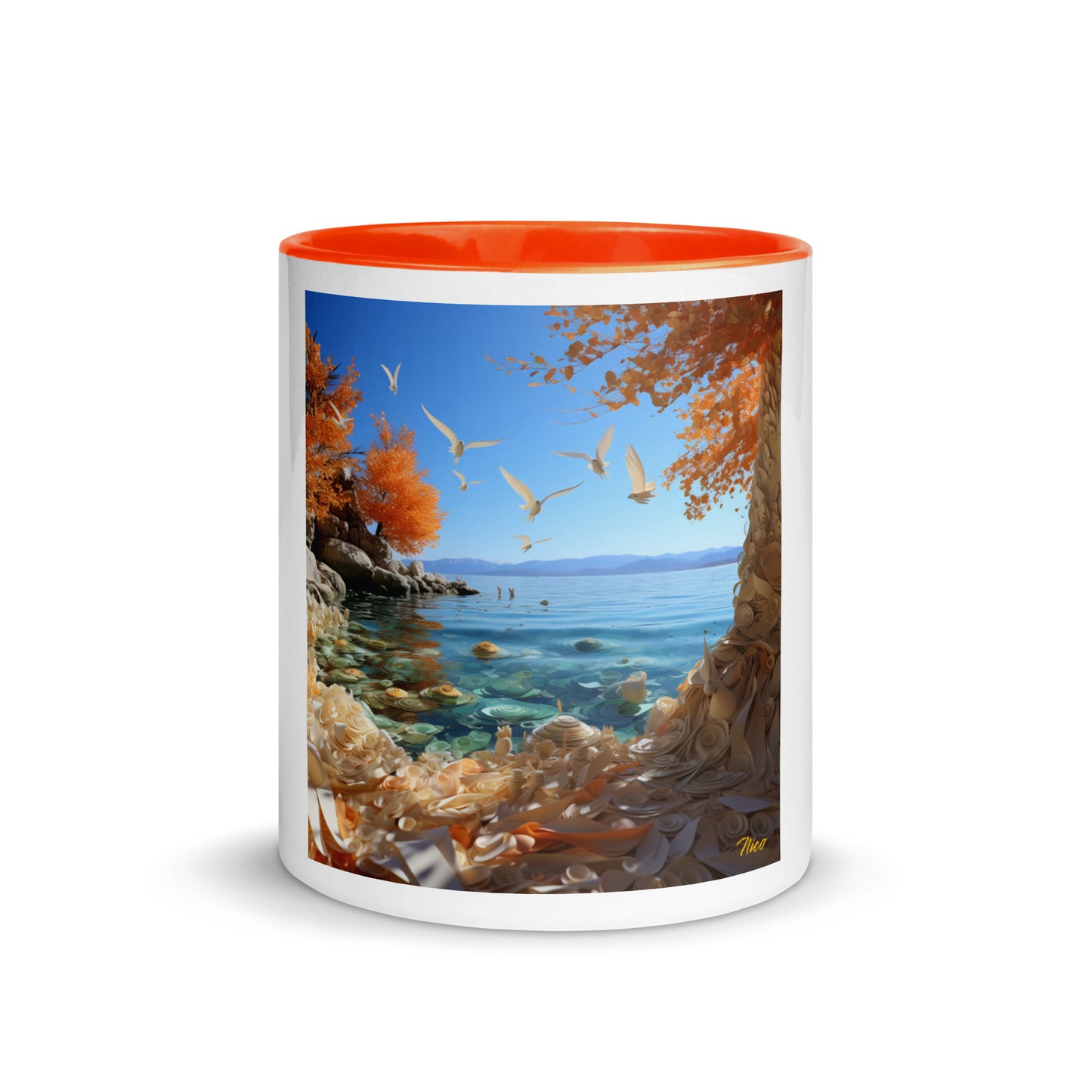 Atop The Mountain Lakeshore Series Print #9 - Mug with Color Inside