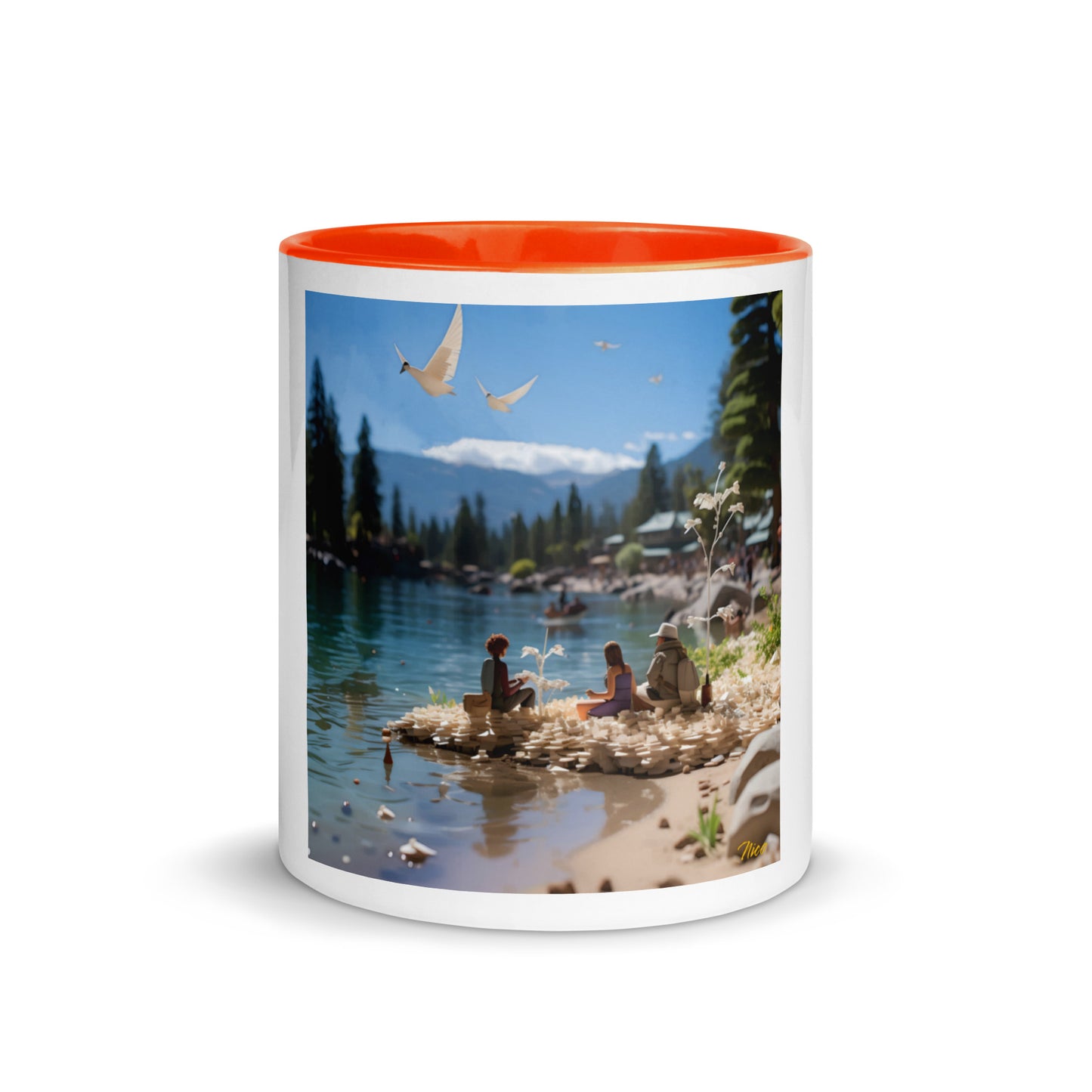 Atop The Mountain Lakeshore Series Print #7 - Mug with Color Inside