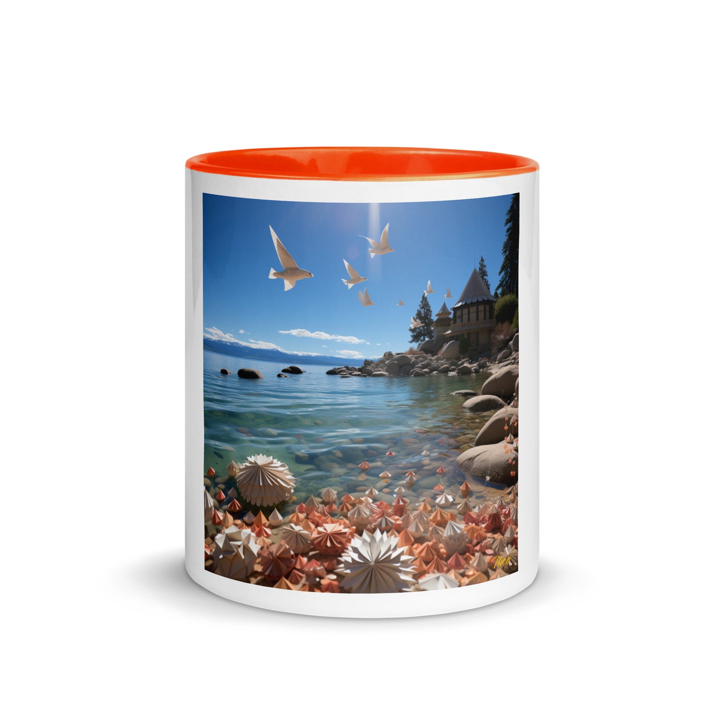 Atop The Mountain Lakeshore Series Print #3 - Mug with Color Inside