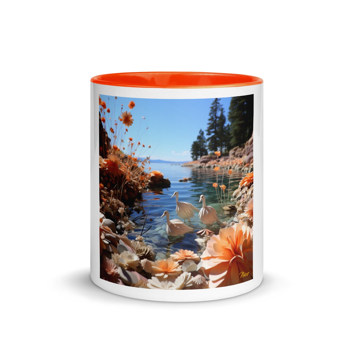 Atop The Mountain Lakeshore Series Print #4 - Mug with Color Inside