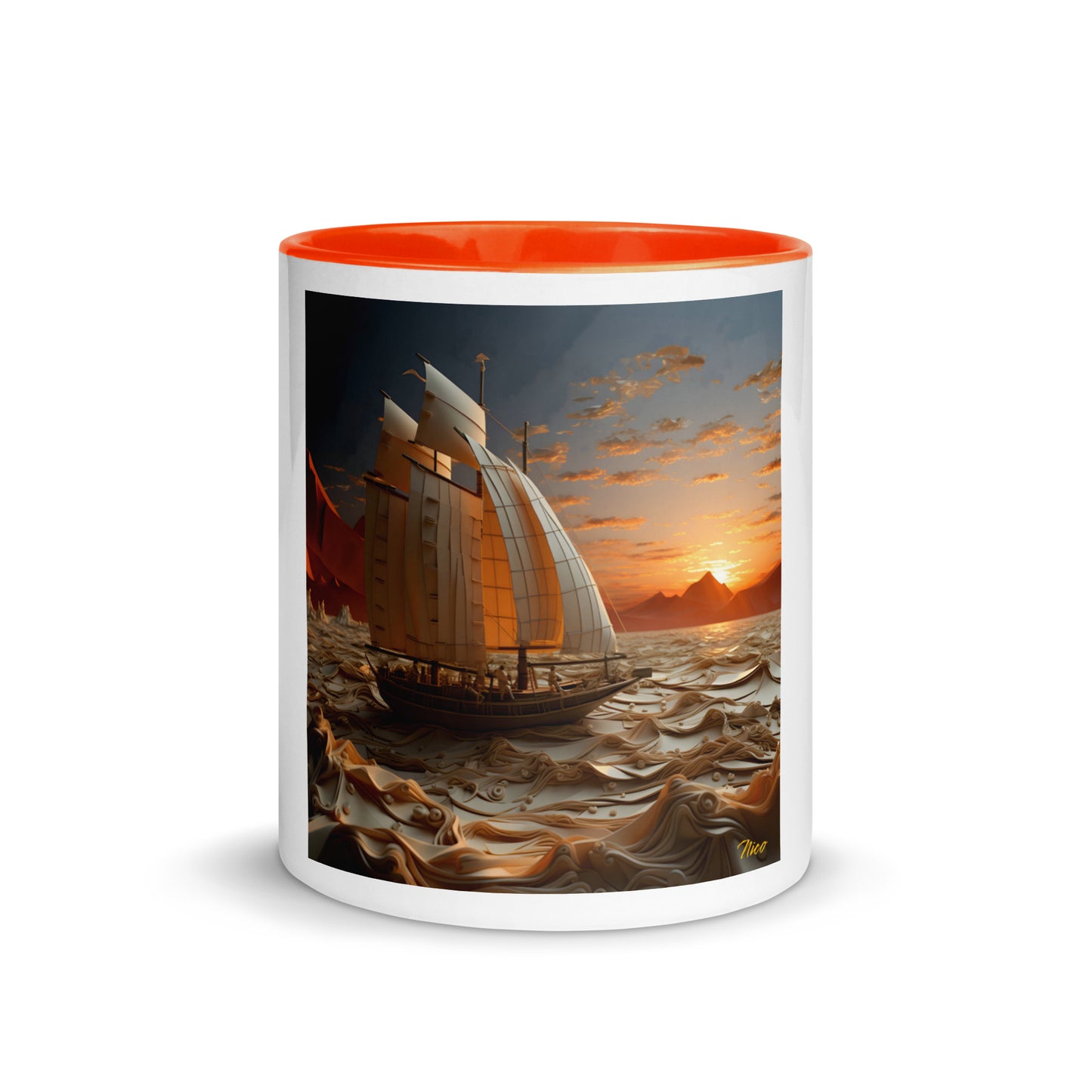 Into The Sunset Series Print #1 - Mug with Color Inside