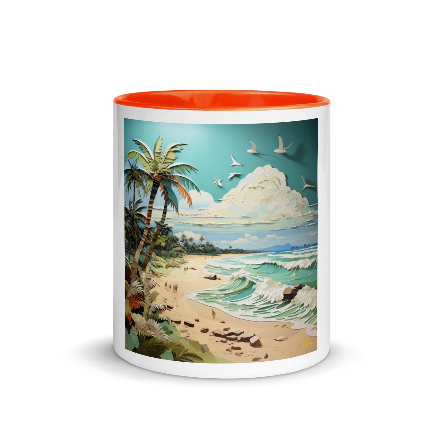 By The Seaside Series Print #2 - Mug with Color Inside