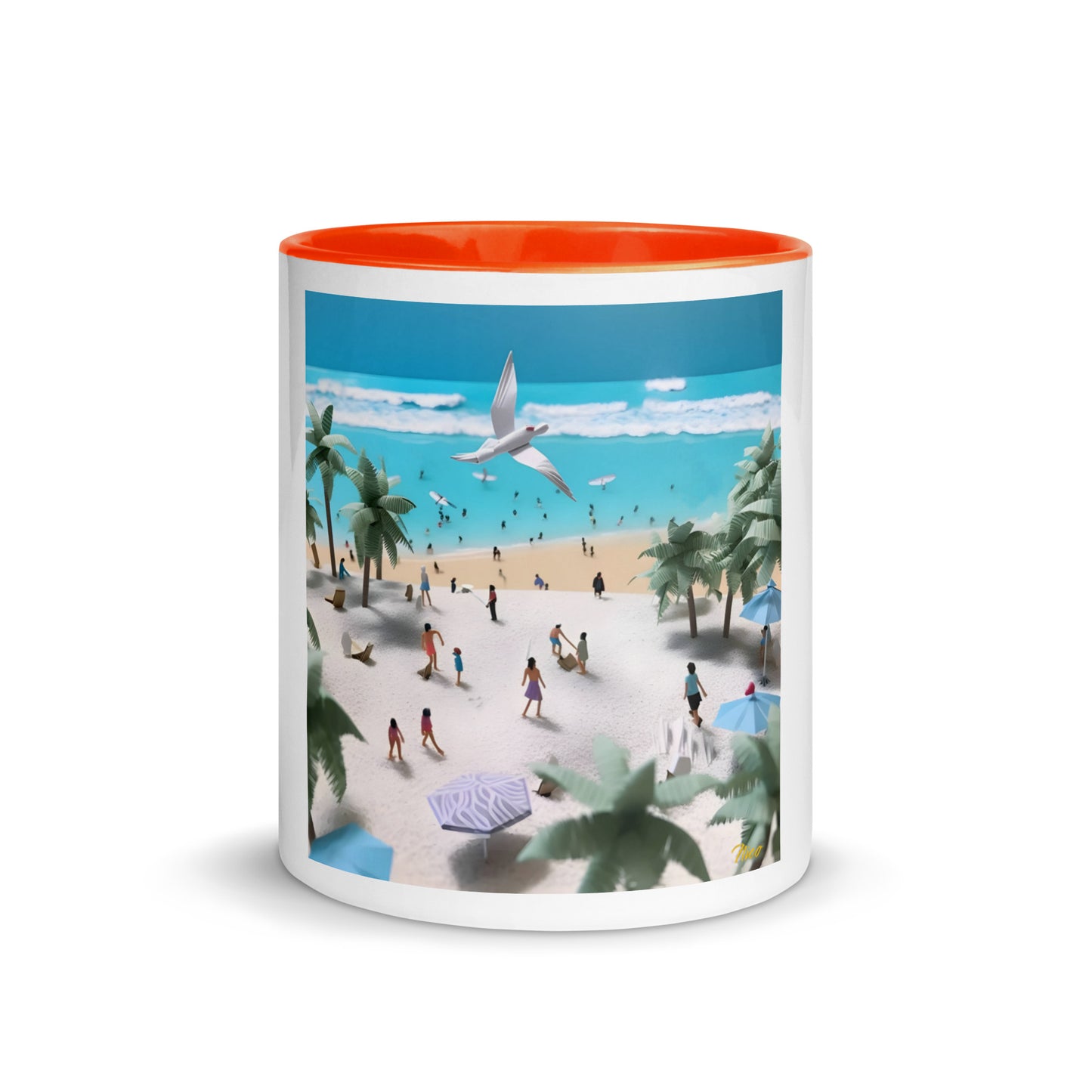 By The Seaside Series Print #5 - Mug with Color Inside