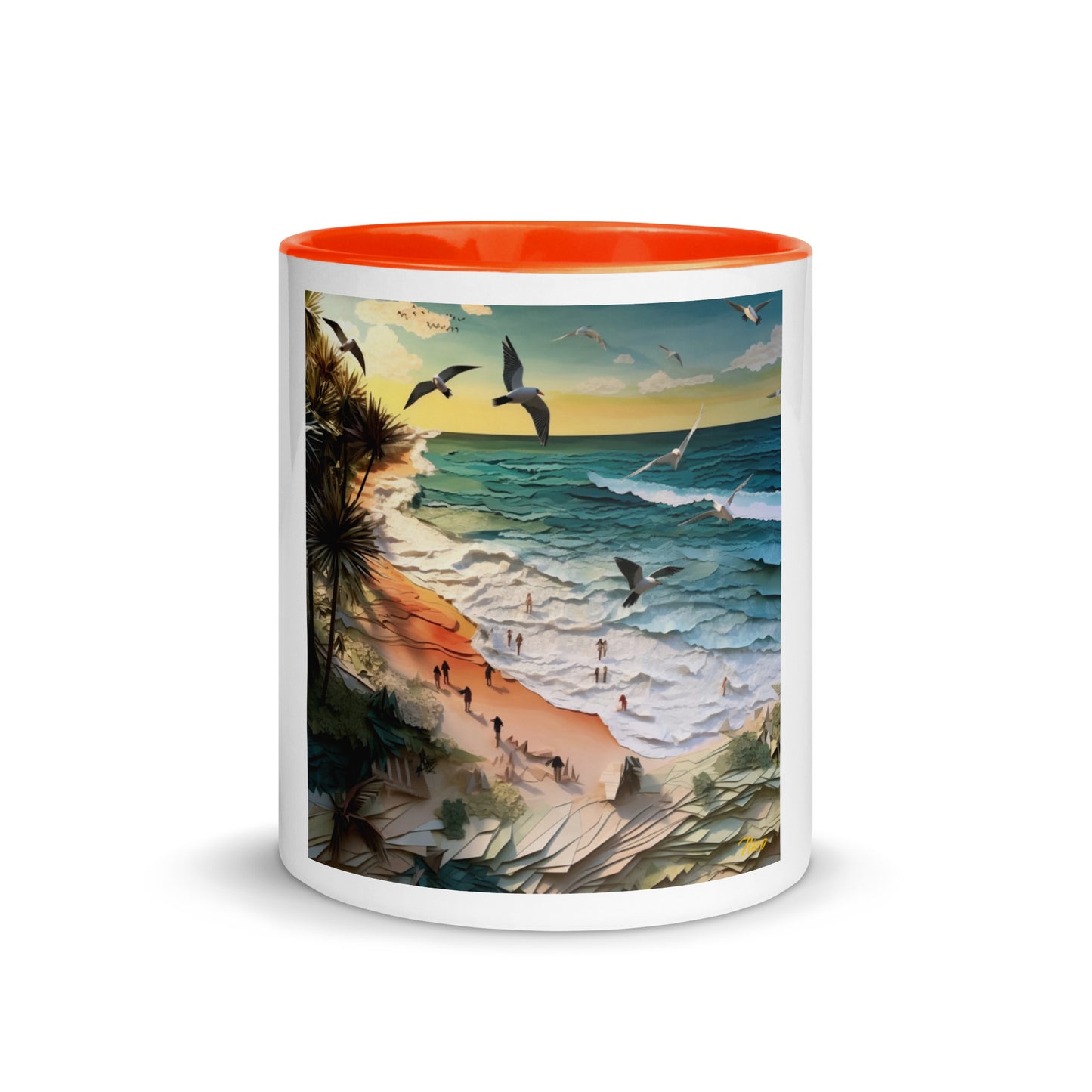 By The Seaside Series Print #6 - Mug with Color Inside