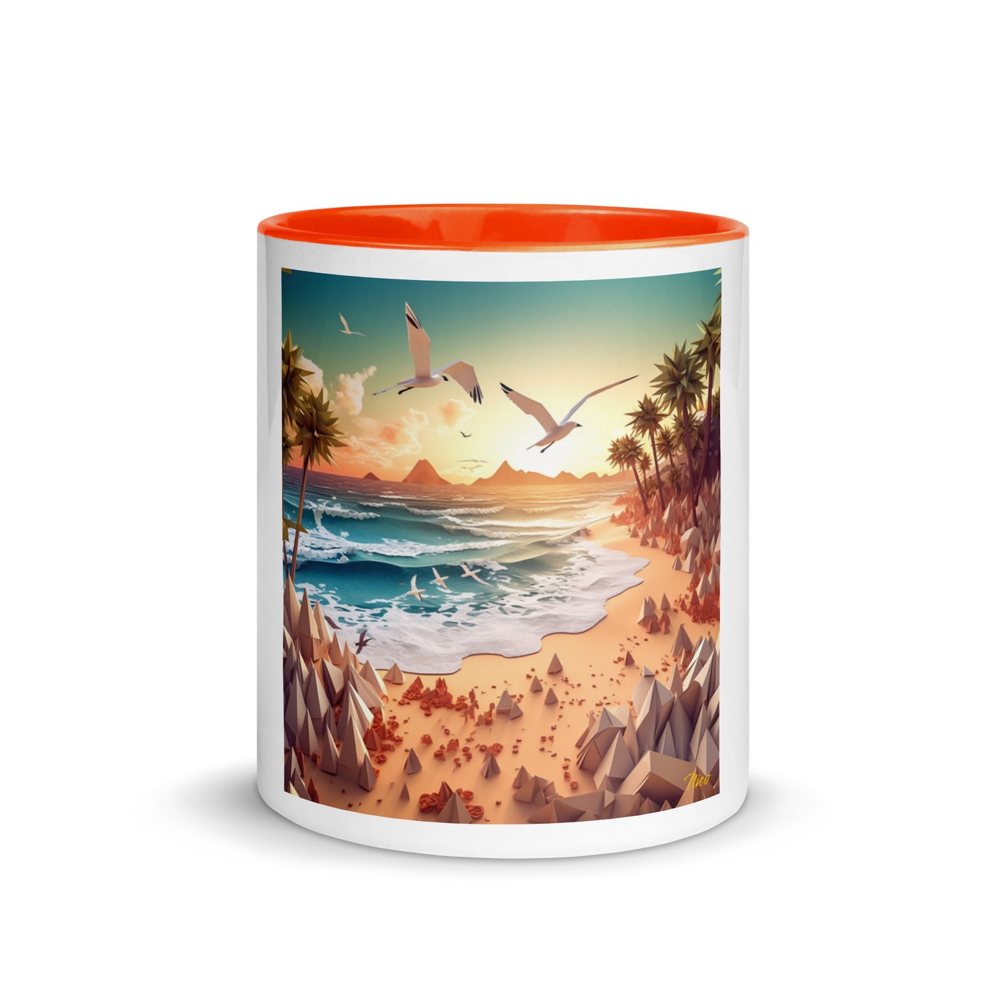 By The Seaside Series Print #4 - Mug with Color Inside