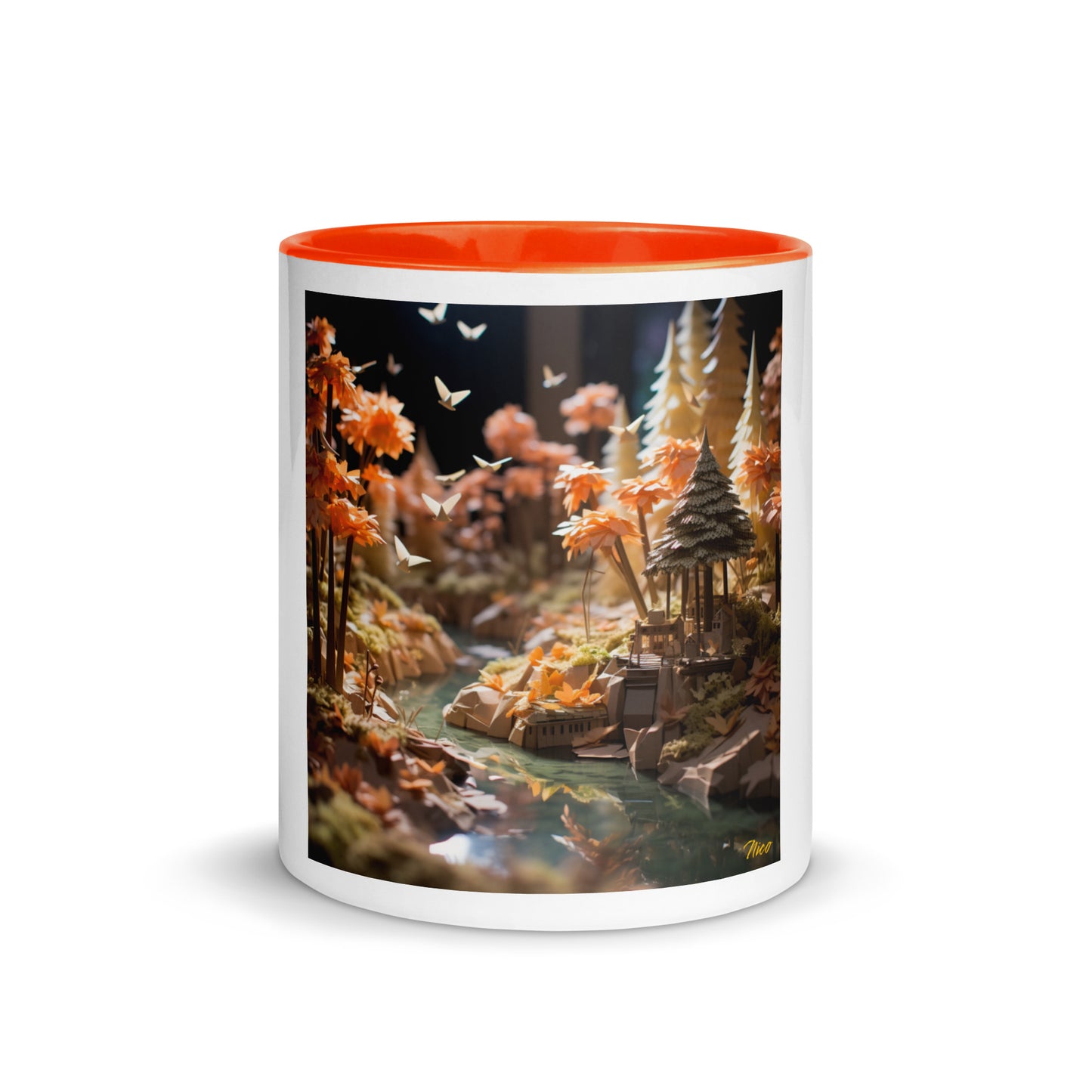 Relaxing By The Brook Series Print #3 - Mug with Color Inside