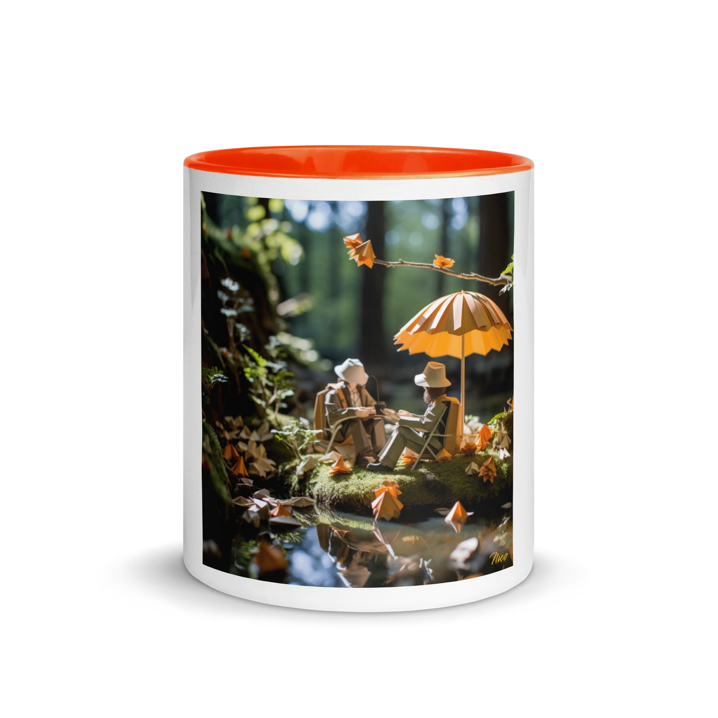 Relaxing By The Brook Series Print #2 - Mug with Color Inside