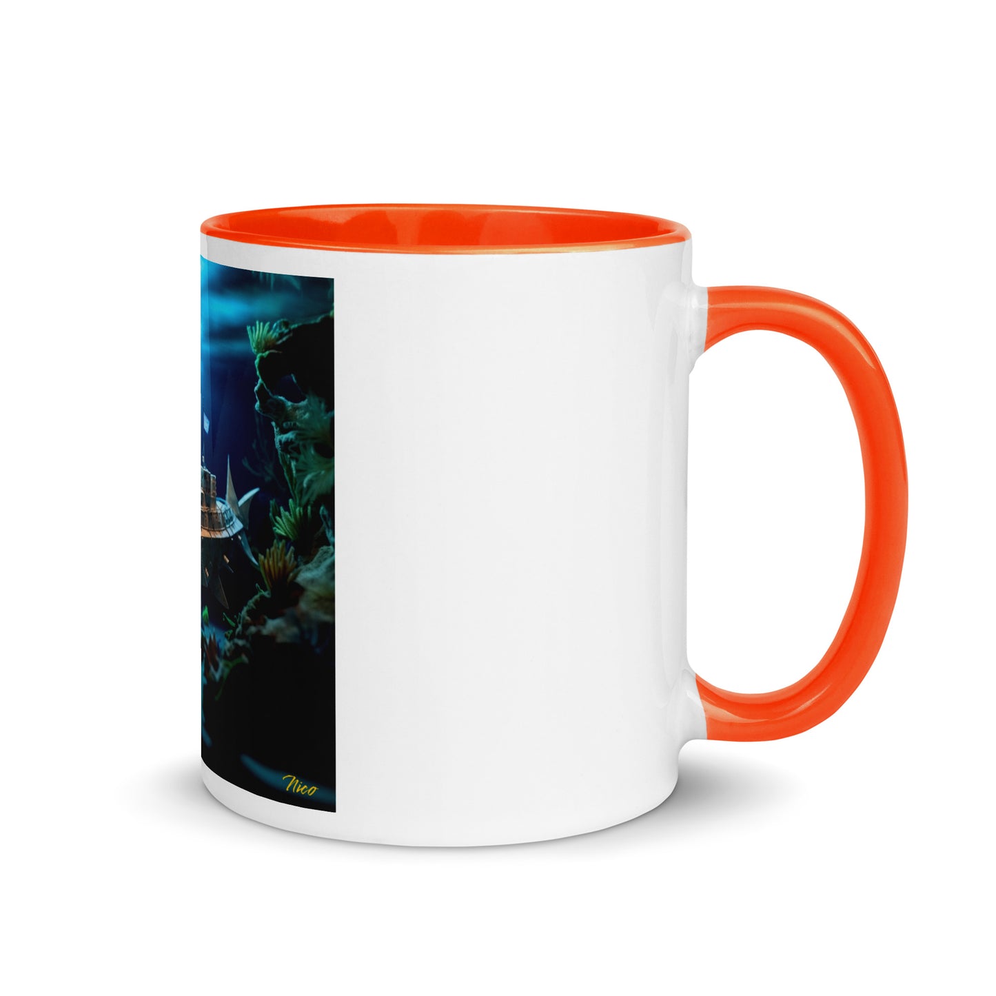 20,000 Leagues Under The Sea Series Print #3 - Mug with Color Inside