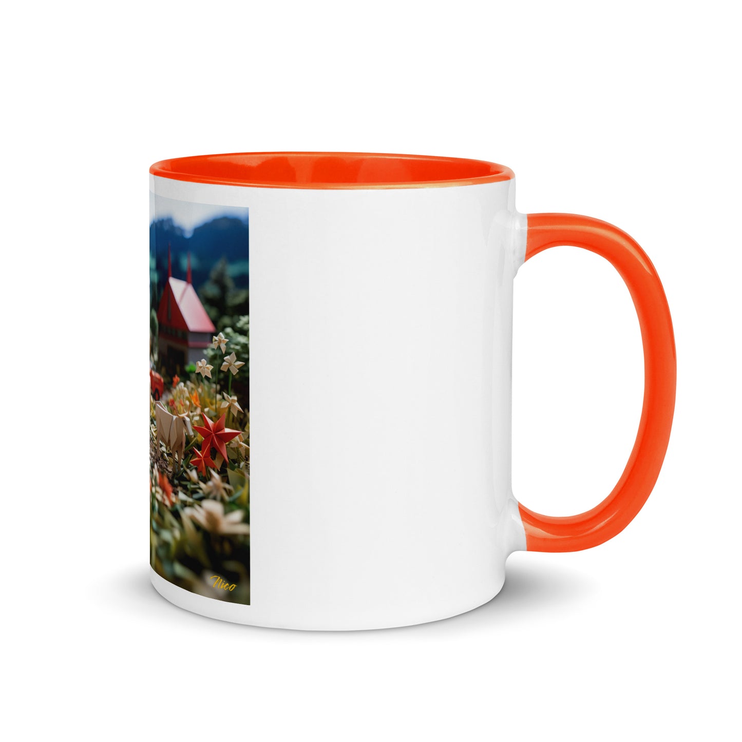 Meadow By The Farm Series Print #5 - Mug with Color Inside