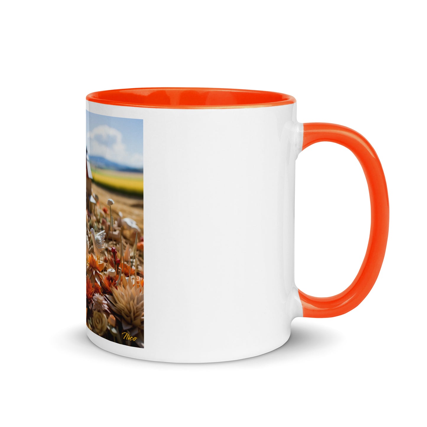 Meadow By The Farm Series Print #4 - Mug with Color Inside