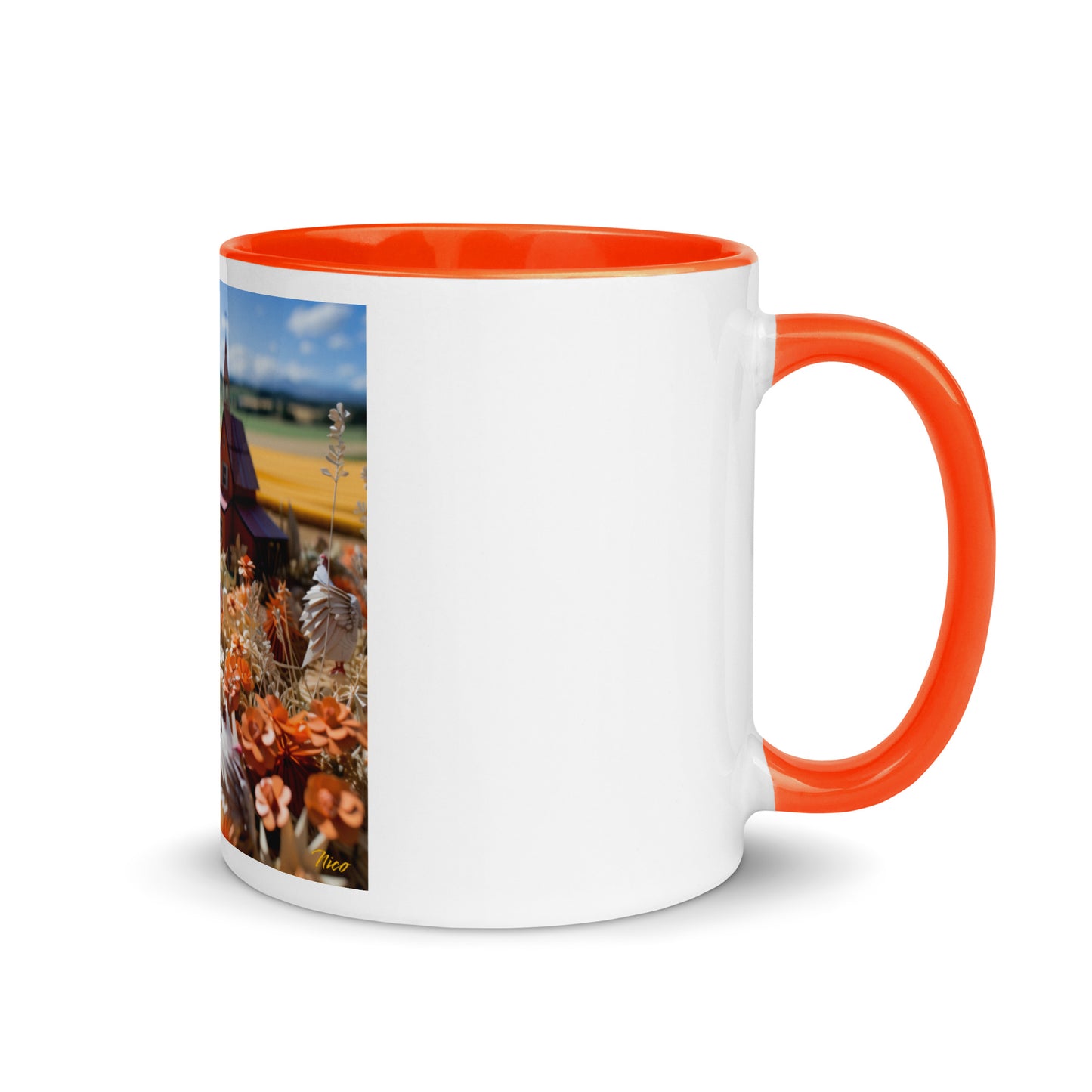 Meadow By The Farm Series Print #7 - Mug with Color Inside