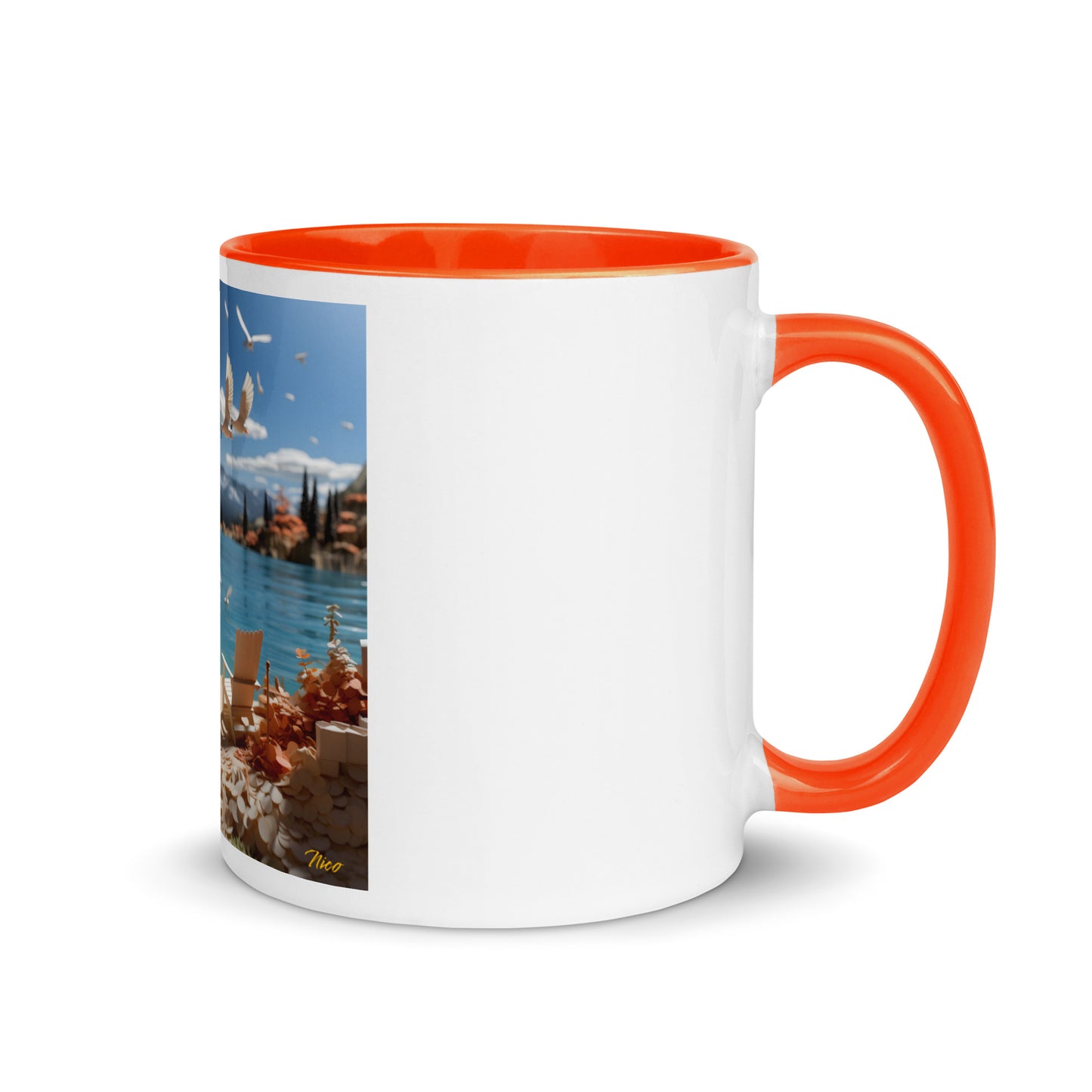 Atop The Mountain Lakeshore Series Print #10 - Mug with Color Inside