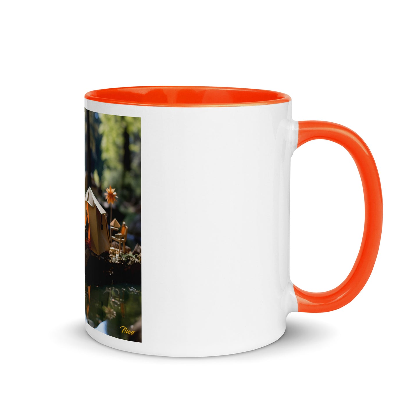 Relaxing By The Brook Series Print #4 - Mug with Color Inside