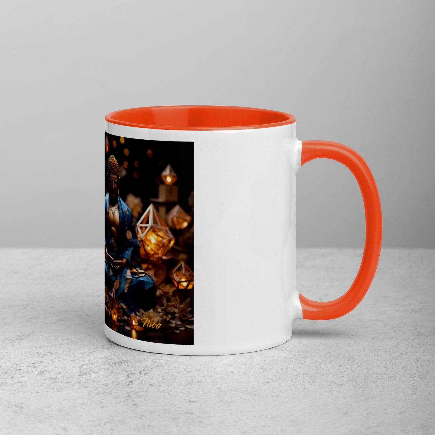 Ascending Buddha Series Print #3 - Mug with Color Inside